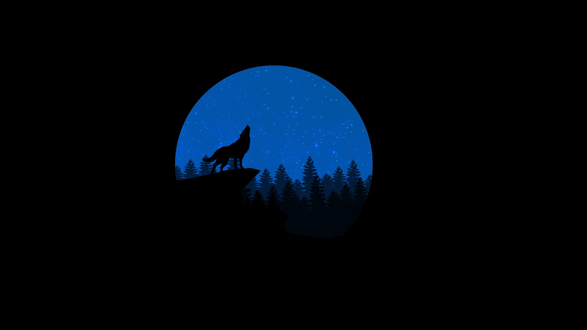 1920x1080 Howling Wolf and Blue M