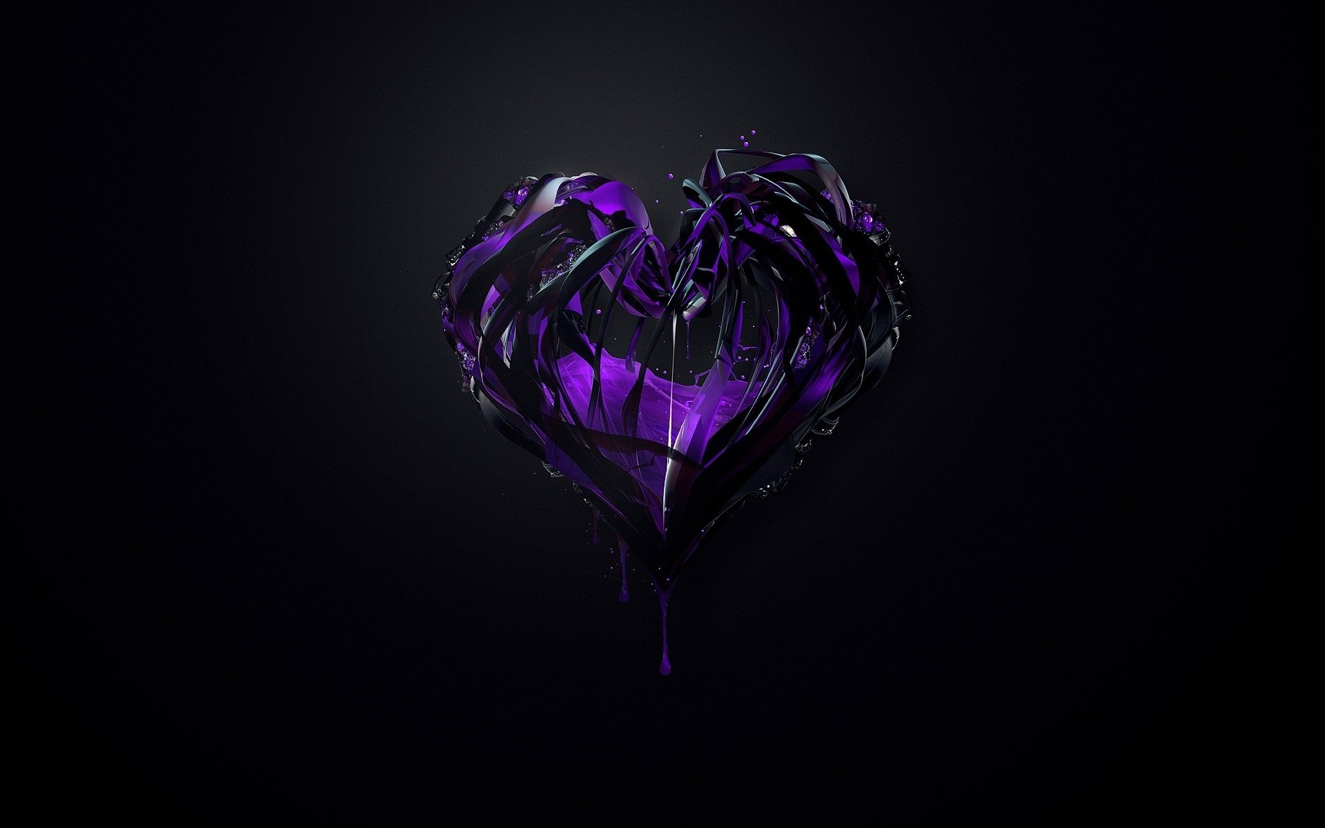 1920x1200 Abstract Purple Heart