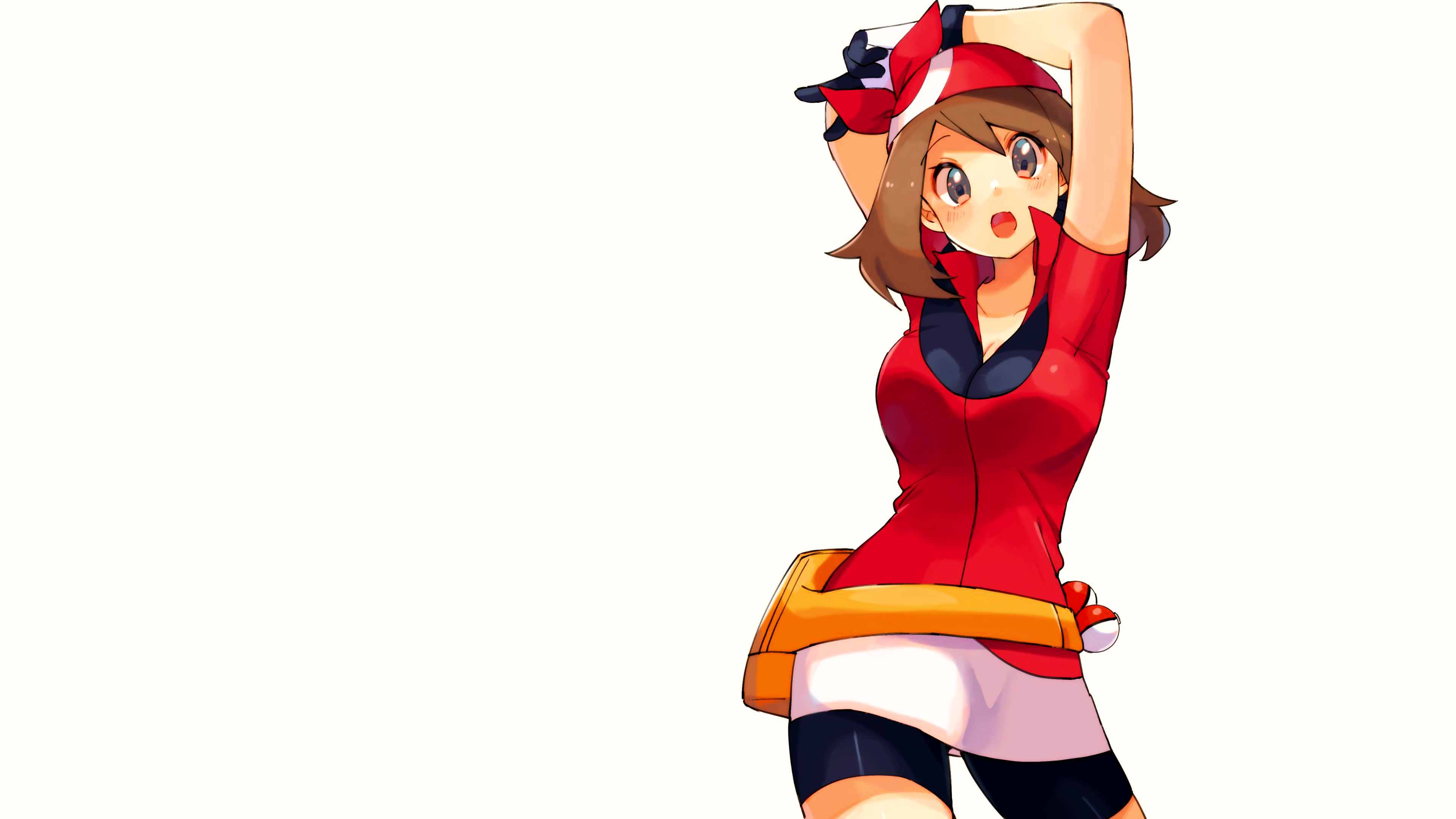 3840x2160 Pokemon May Pokemon Pokemon Trainers Red Shirt Hot Pants Bandanas Brunette Nintendo Poke Ball Wallpaper Resolution: ID:1263104