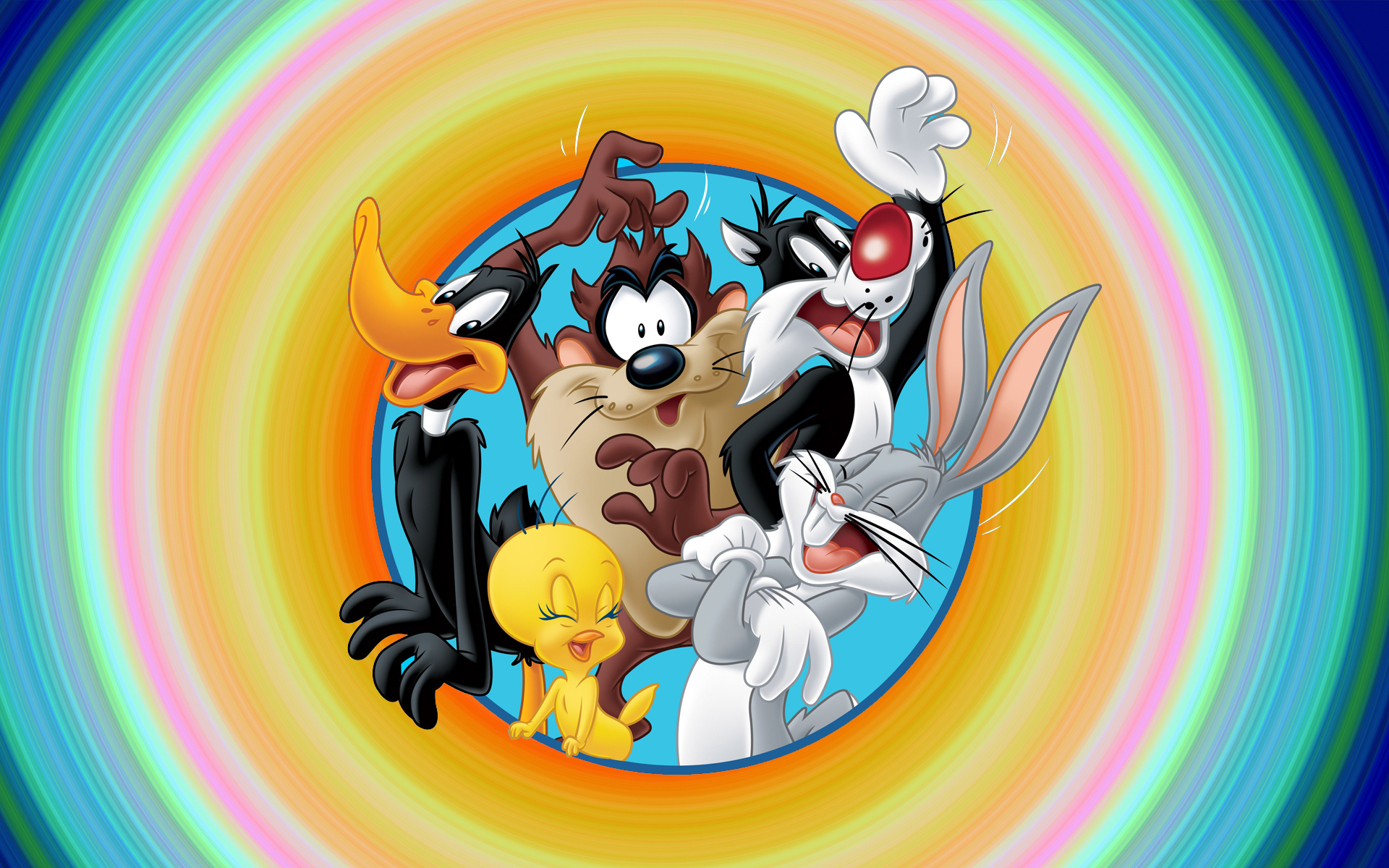 1920x1200 Cartoons Bugs Bunny Daffy Duck Tweety Bird Sylvester The Cat Tasmanian Devil Desktop Wallpaper Hd For Mobile Phones And Laptops :