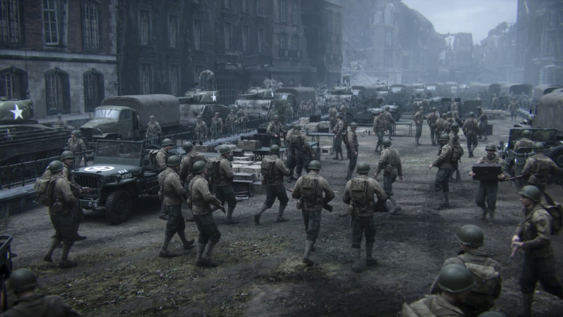 1920x1080 Soldier lot, Call of Duty WWII, World War II, soldier, Call of Duty HD wallpaper