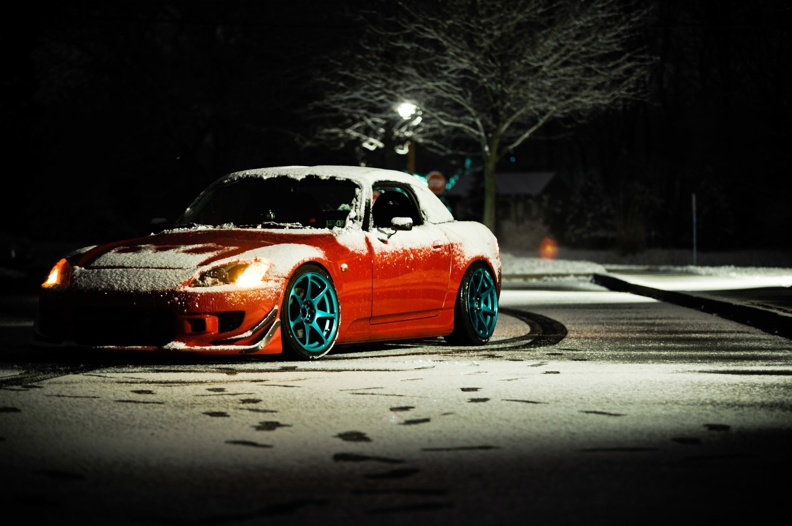 2560x1703 Red coupe, car, Honda, s2000, Stance HD wallpaper