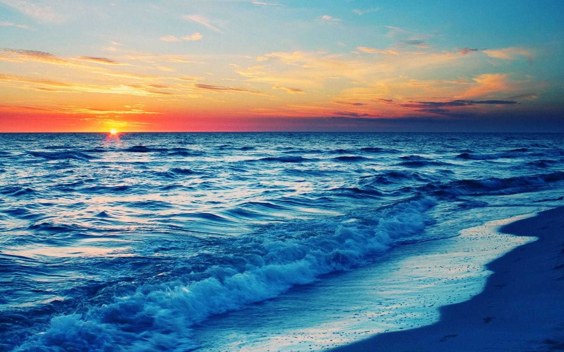 1920x1200 Blue Sunset Beach Wallpapers Top Free Blue Sunset Beach Backgrounds