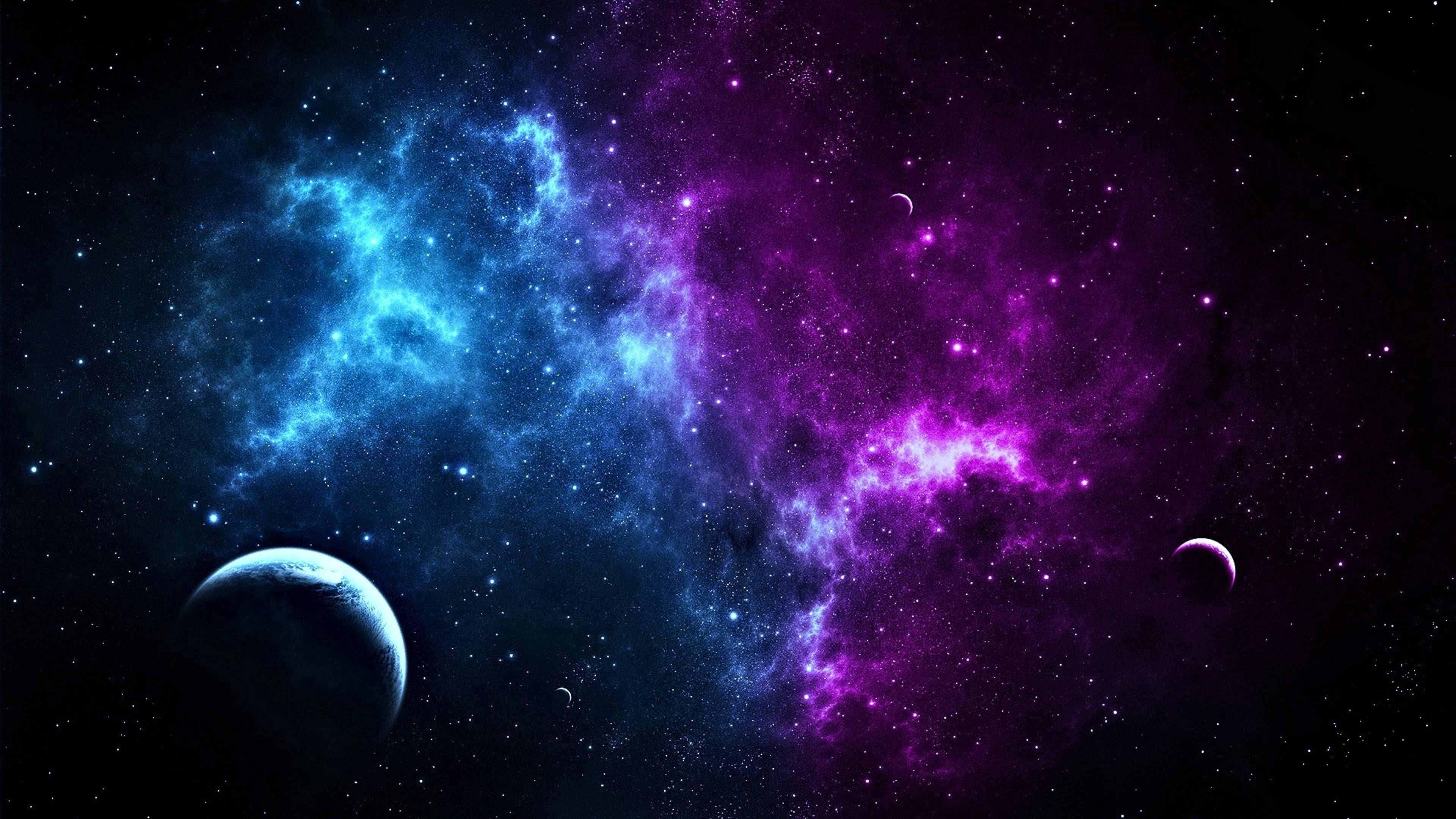 3840x2160 Download Planet Outlines In Universe Wallpaper