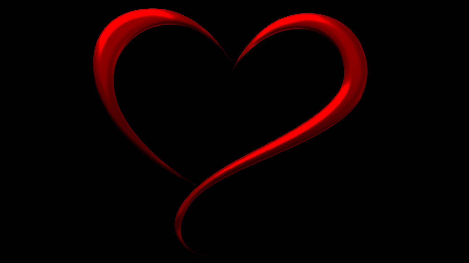 1920x1080 All Black Red Heart Wallpapers