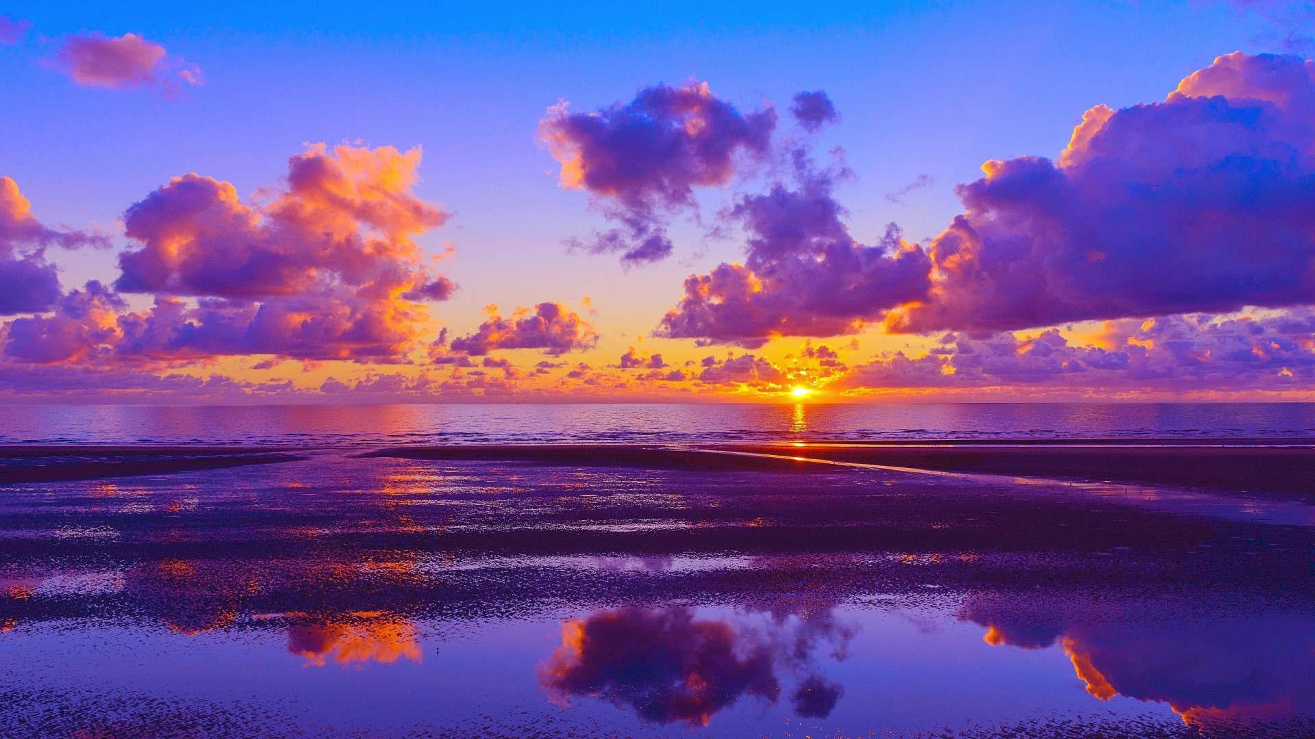 1920x1080 sunset dawn reflection HD Wallpaper KDE Store