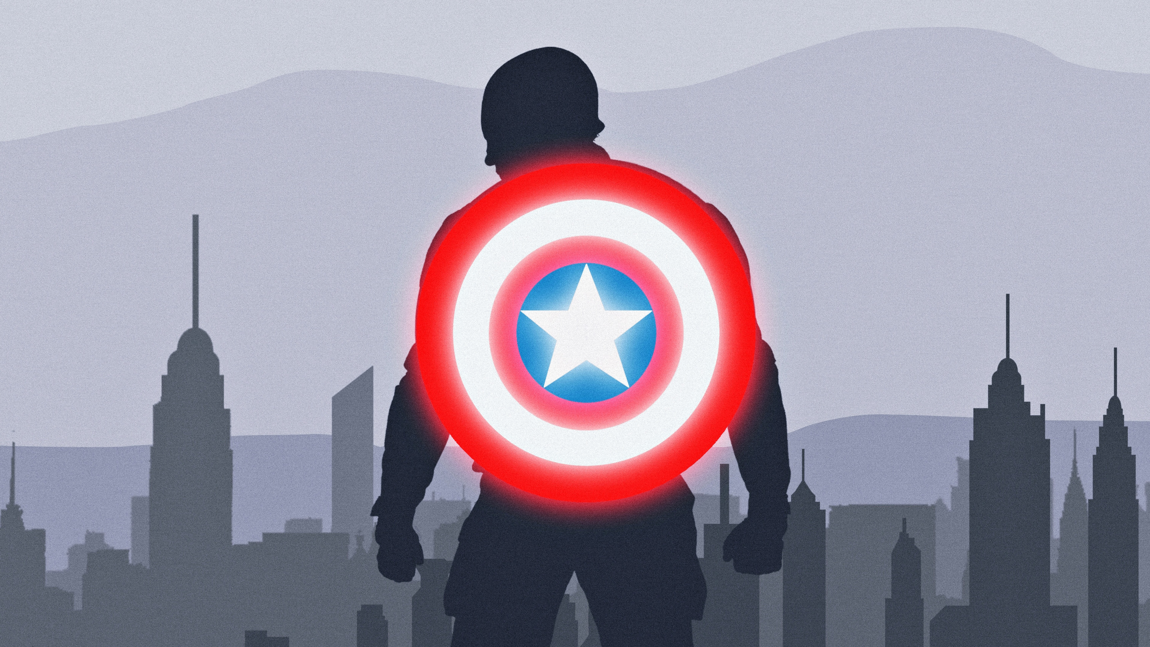 3840x2160 Captain America Shield Minimalist 4K Wallpaper #24