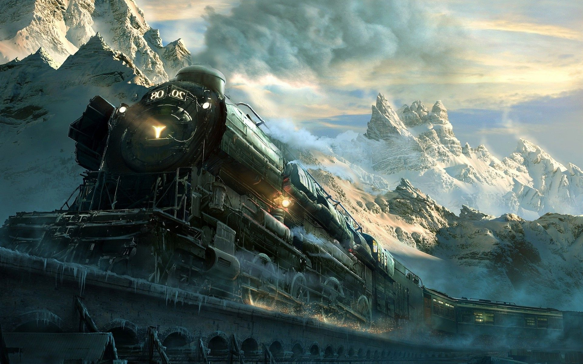1920x1200 Polar express | Train, Landscape, Locomotive