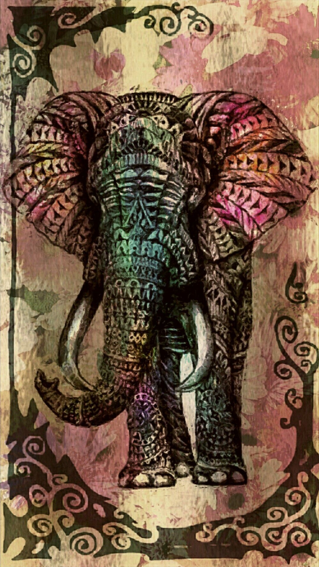 1080x1920 Tribal Elephant Desktop Wallpapers