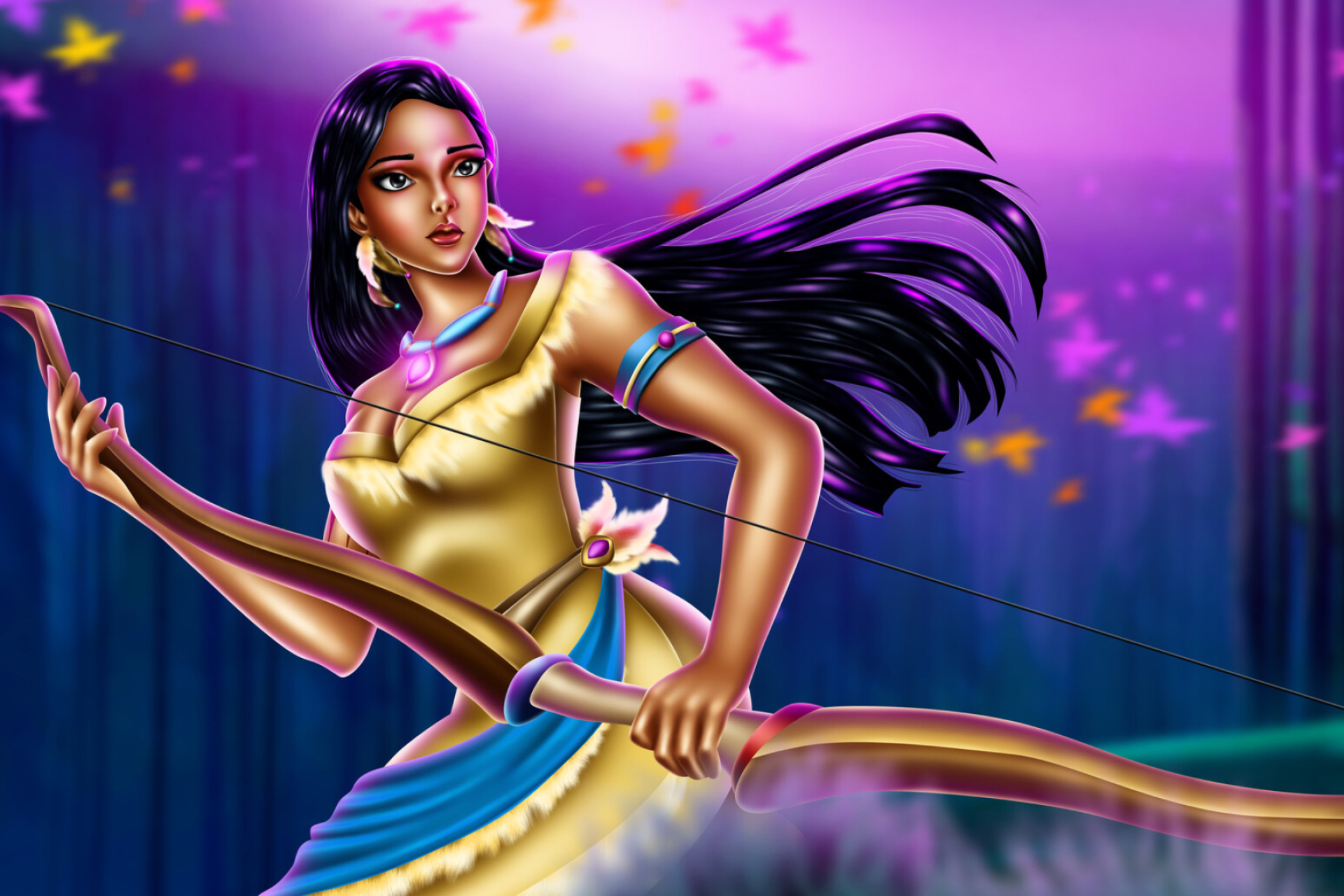 1920x1280 ArtStation Disney X Mobile Legends: Pocahontas x Miya