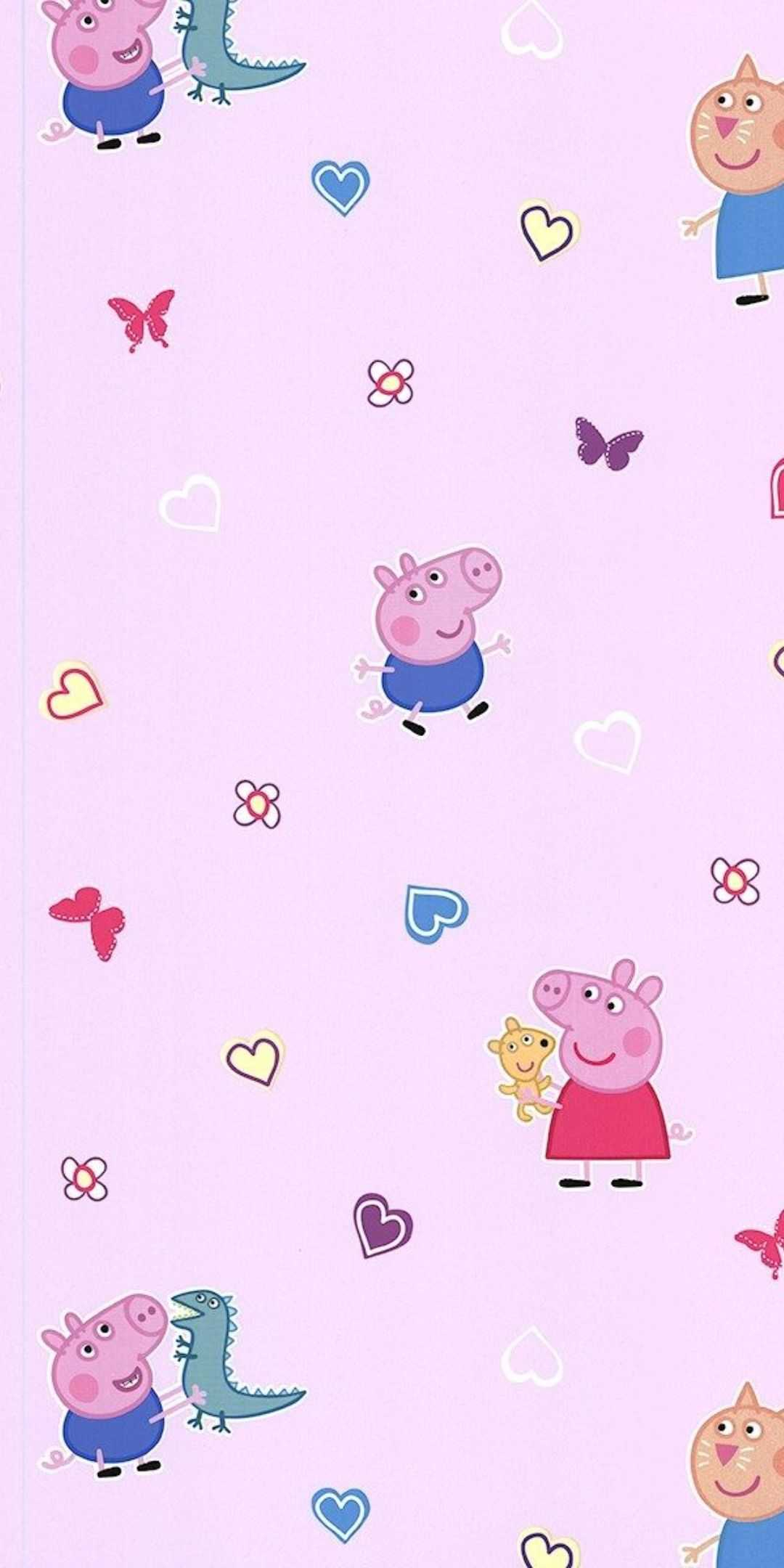 1080x2160 Peppa Pig House Wallpaper