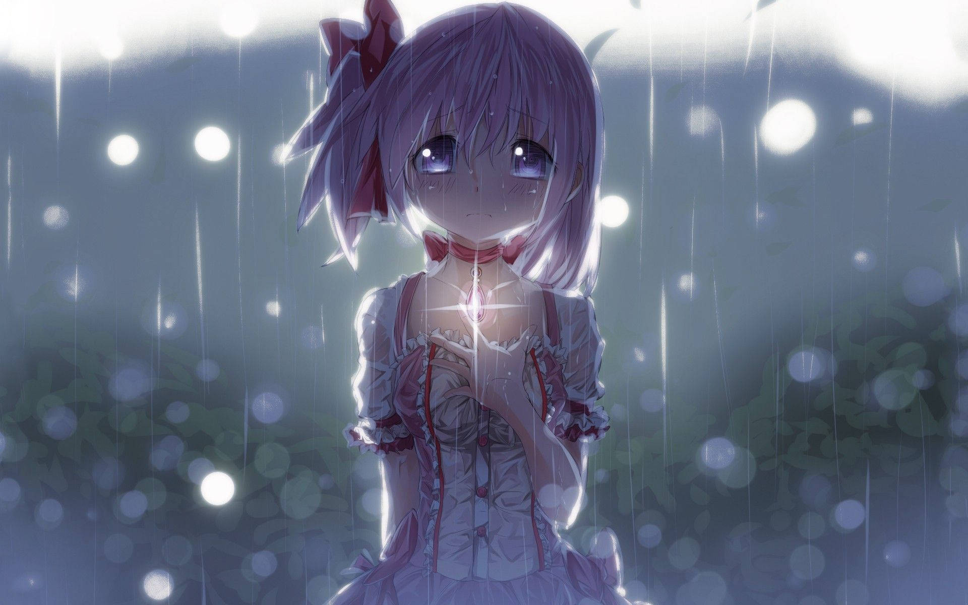 1920x1200 Download Sad Anime Girl Sparkle Wallpaper