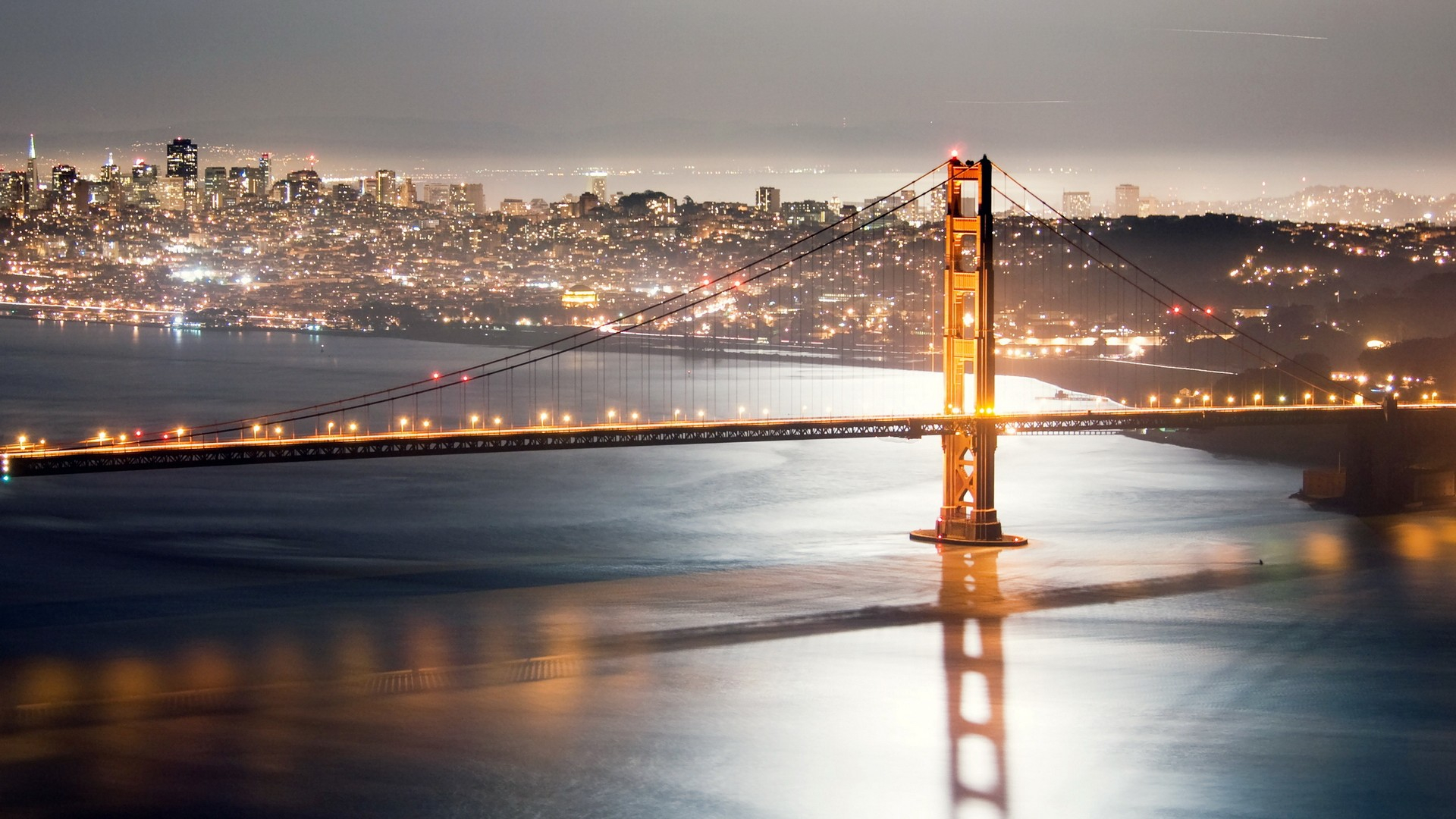 1920x1080 Architecture Golden Gate Bridge San Francisco city skyline cities night city city night wallpaper | | 205414