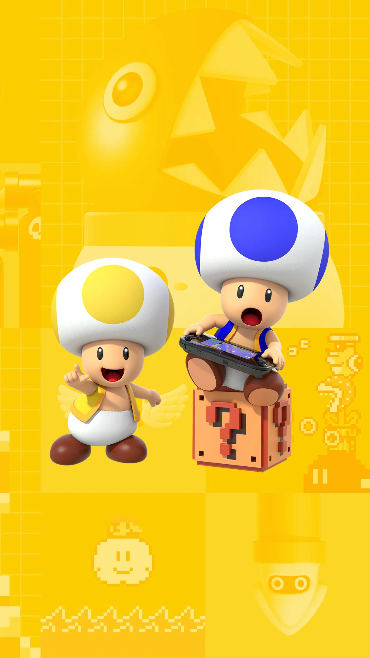1242x2208 Mario Toad Wallpaper for iPhone 11, Pro Max, X, 8, 7, 6 Free Download on 3Wallpapers