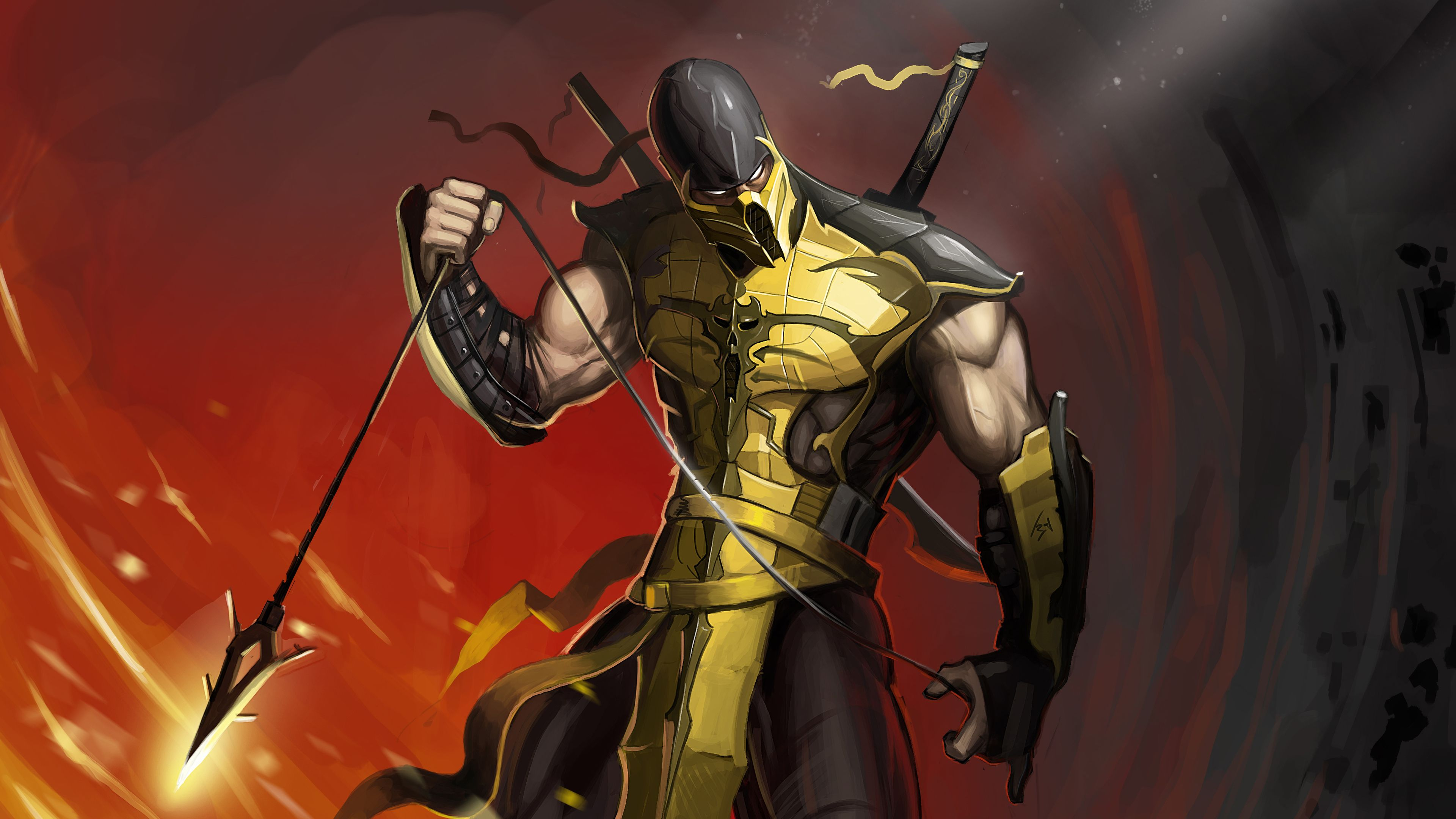 3840x2160 Mortal Kombat Scorpion 4k Desktop Wallpapers