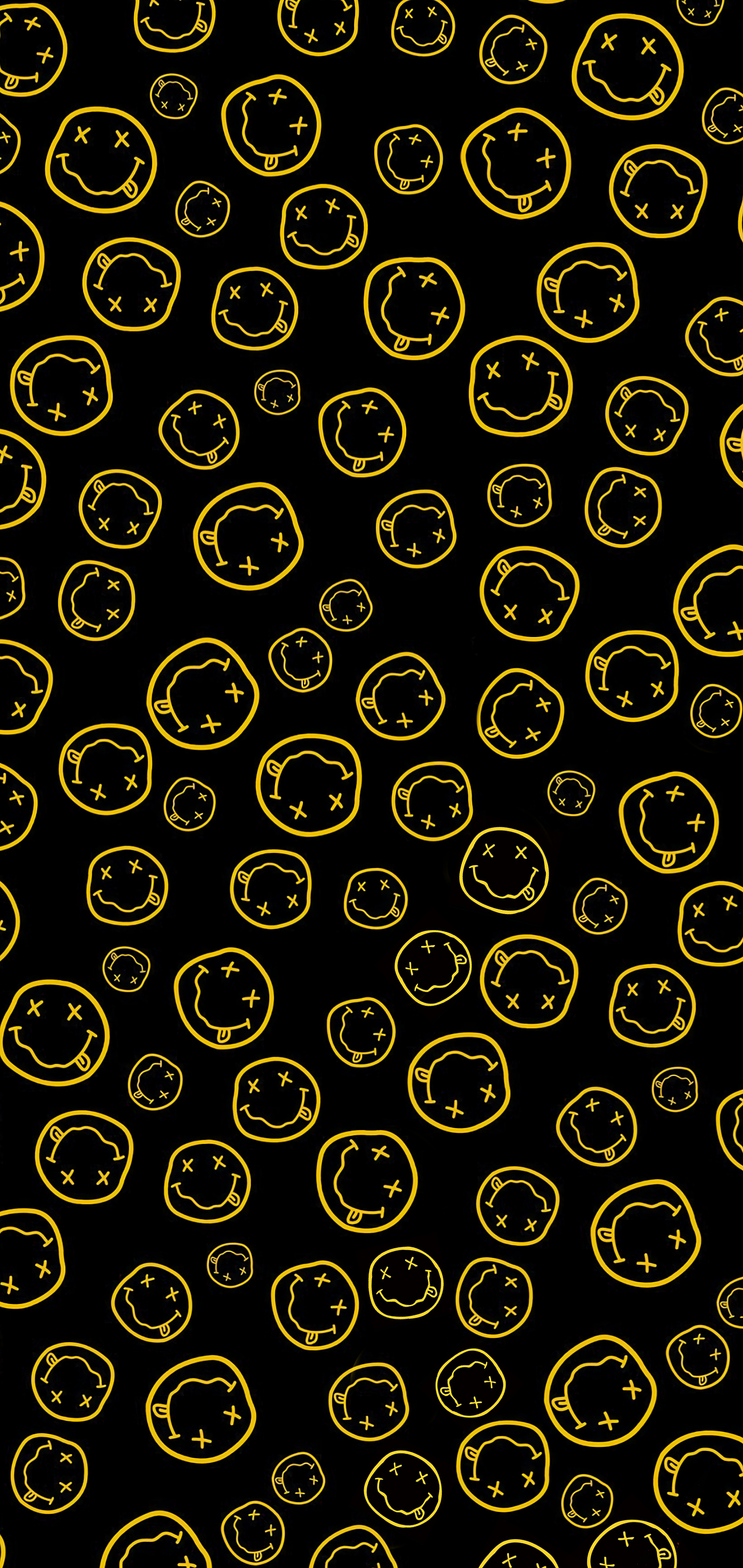 1440x3040 Nirvana Smiley Graphic WALL (Without Logo) by Dthlives Mobile Abyss