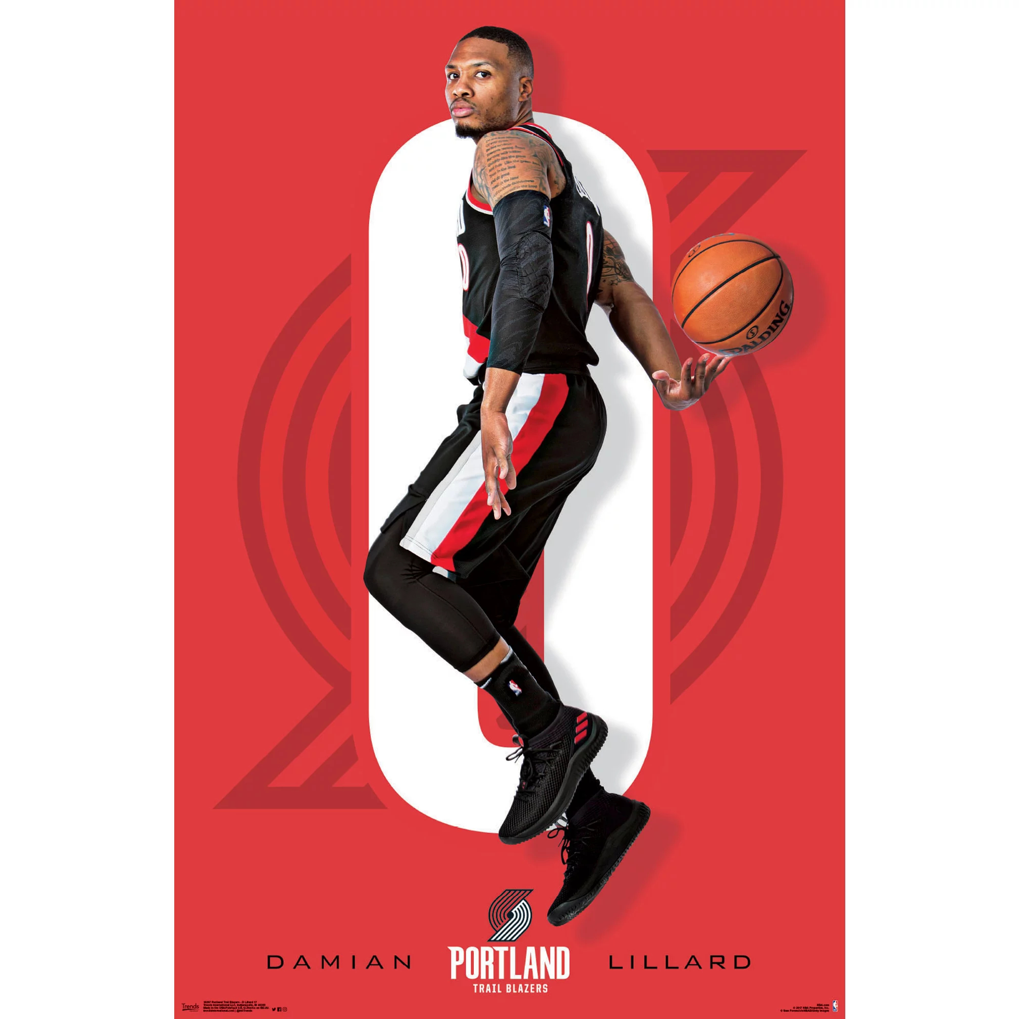 2000x2000 NBA Portland Trail Blazers Damian Lillard 18 Wall Poster,