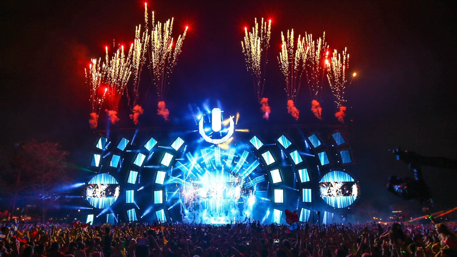 1920x1080 Wallpaper : night, fireworks, world, entertainment, Ultra Music Festival, festival, performance, stage, darkness, crowd, tradition, recreation, px, special effects, rock concert, music venue, fete, public event 824780 HD ..