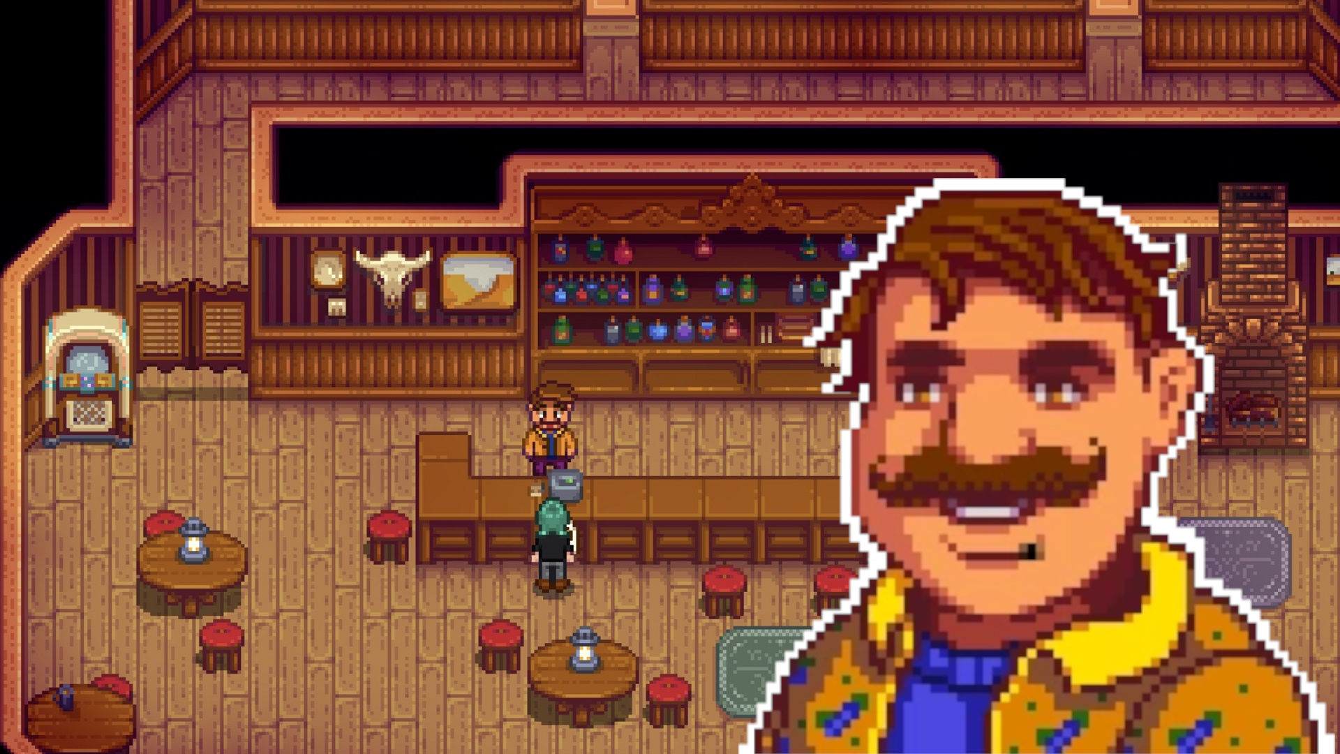 1920x1080 Stardew Valley Gus gifts, heart events, and cheats