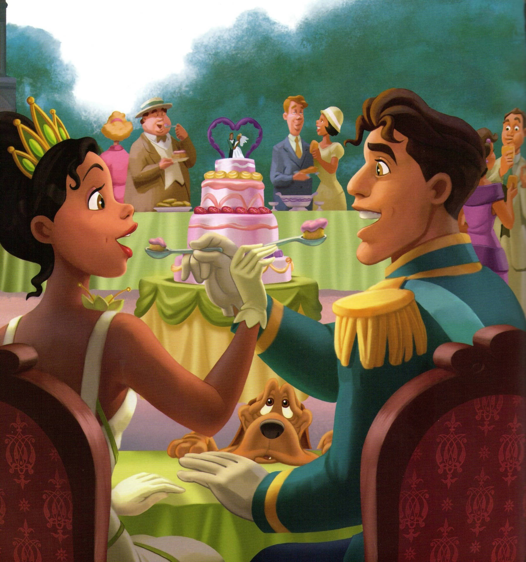 1798x1920 Download The Princess And The Frog Wedding Reception Wallpaper | Wallpapers .com