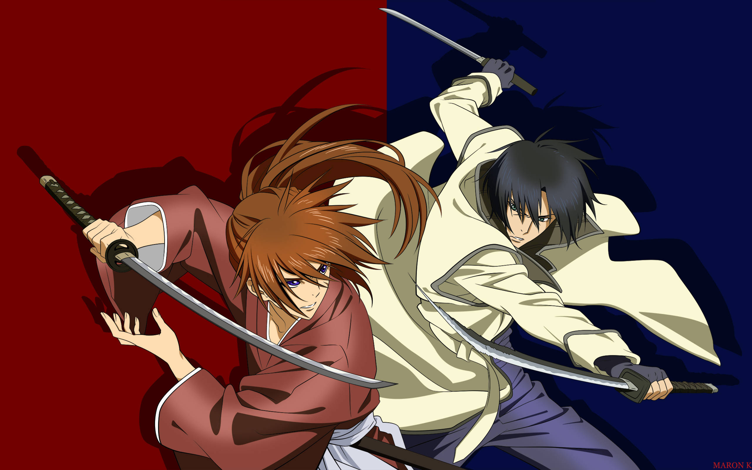 2560x1600 Download Samurai X Kenshin And Aoshi Wallpaper