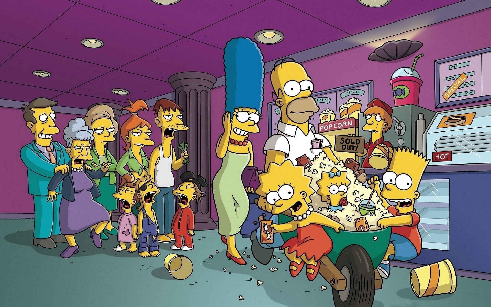 1920x1200 Simpson wallpaper, The Simpsons, Homer Simpson, Marge Simpson, Lisa Simpson HD wallpaper
