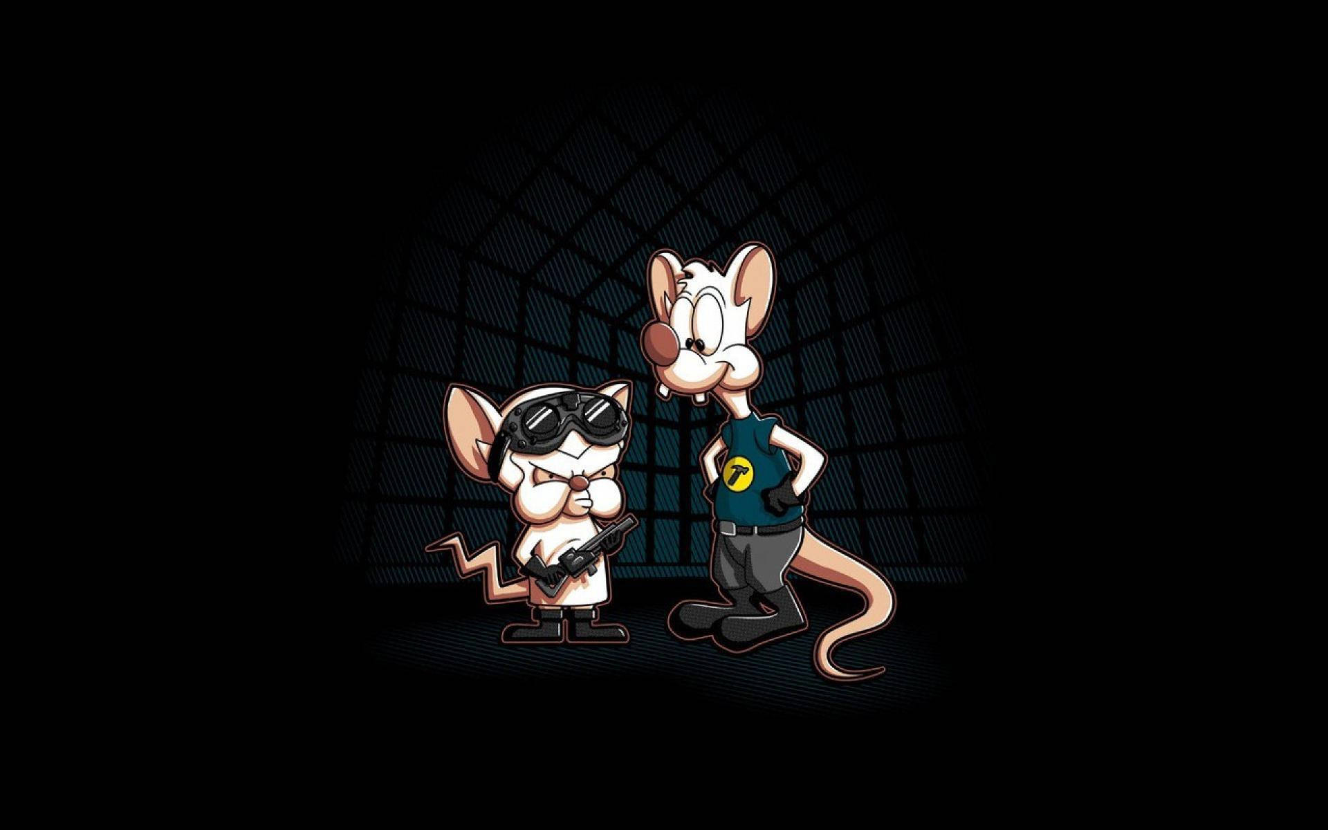 1920x1200 Download Pinky And The Brain With Gun Wallpaper