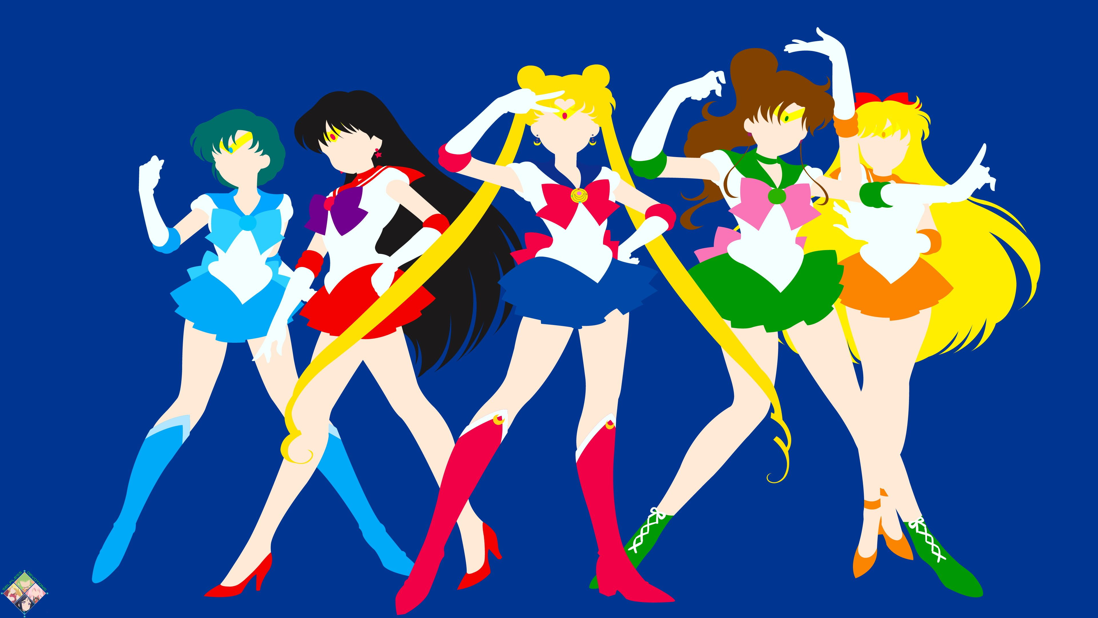 3840x2160 Sailor Moon Sailor Jupiter Sailor Mars Sailor Mercury Sailor Venus | Sailor moon wallpaper, Sailor moon s, Sailor mars