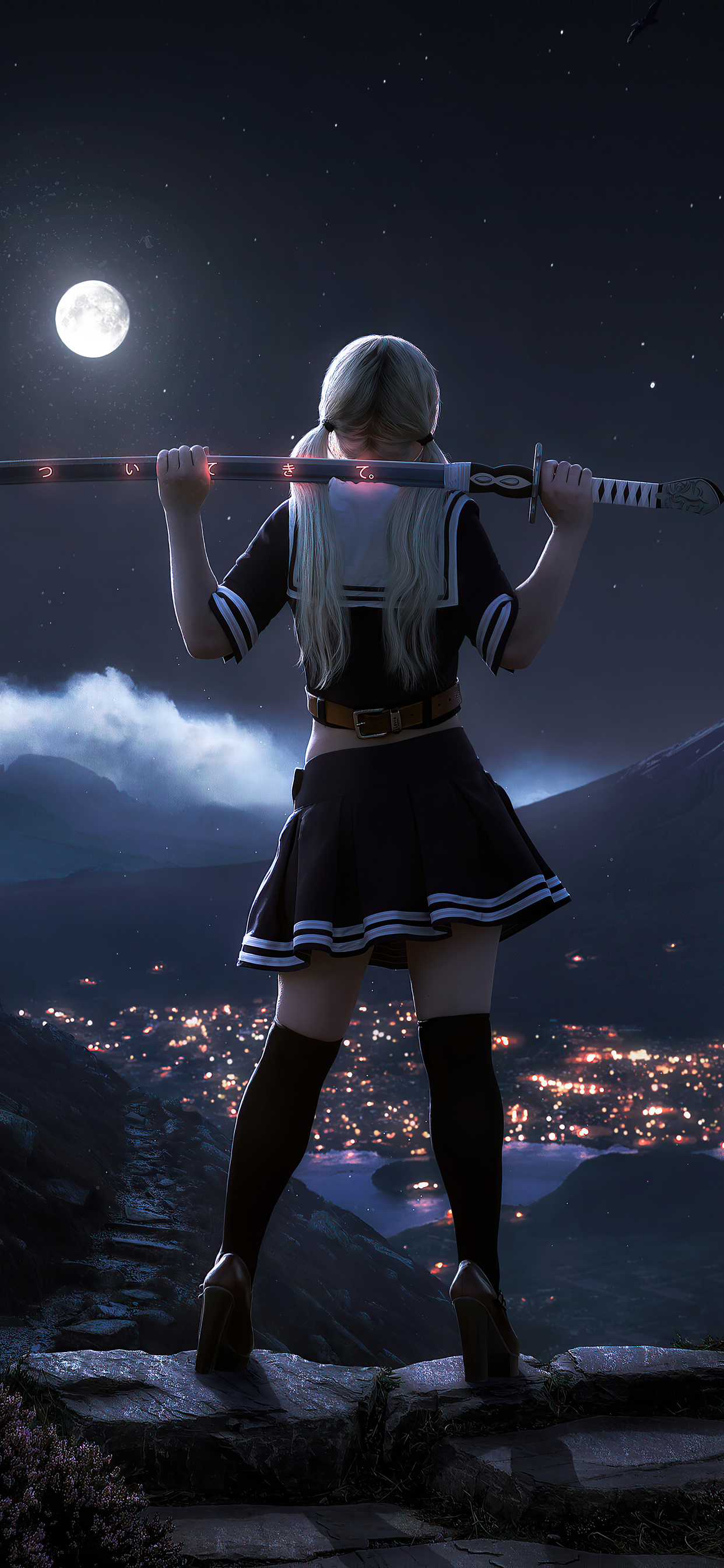 1242x2688 Samurai Sword Girl 4k Iphone XS MAX HD 4k Wallpapers, Images, Backgrounds, Photos and Pictures