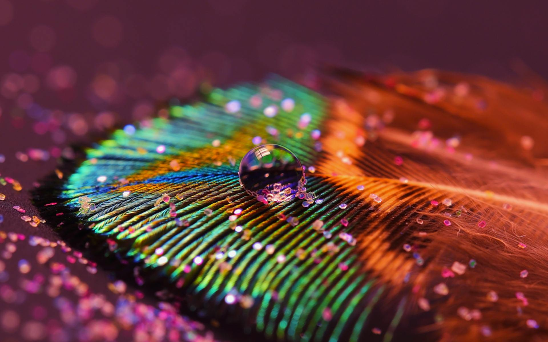 1920x1200 Peacock Feather HD Wallpapers