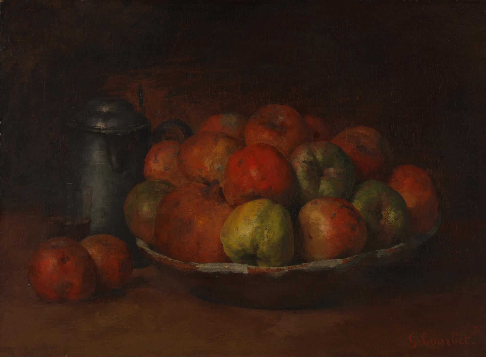 1920x1412 Gustave Courbet | Still Life with Apples and a Pomegranate | NG5983 | National Gallery, Lond