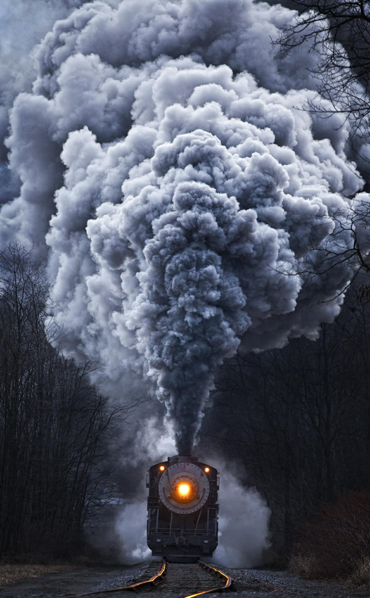 1249x2016 Black and grey train wallpaper, nature, train, portrait display, steam locomotive HD wallpaper