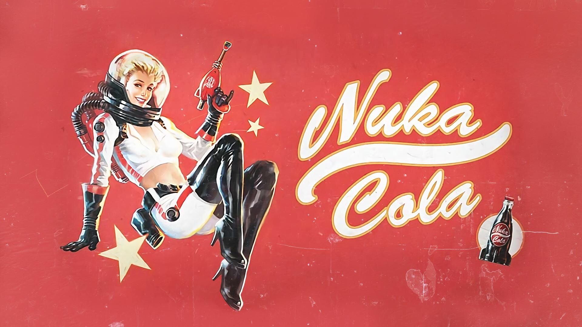 1920x1080 Wallpaper : illustration, video games, anime, red, Coca Cola, vintage, Nuka Cola, Fallout 4, pinup models, soft drink, carbonated soft drinks, cola Hanako 72096 HD Wallpapers
