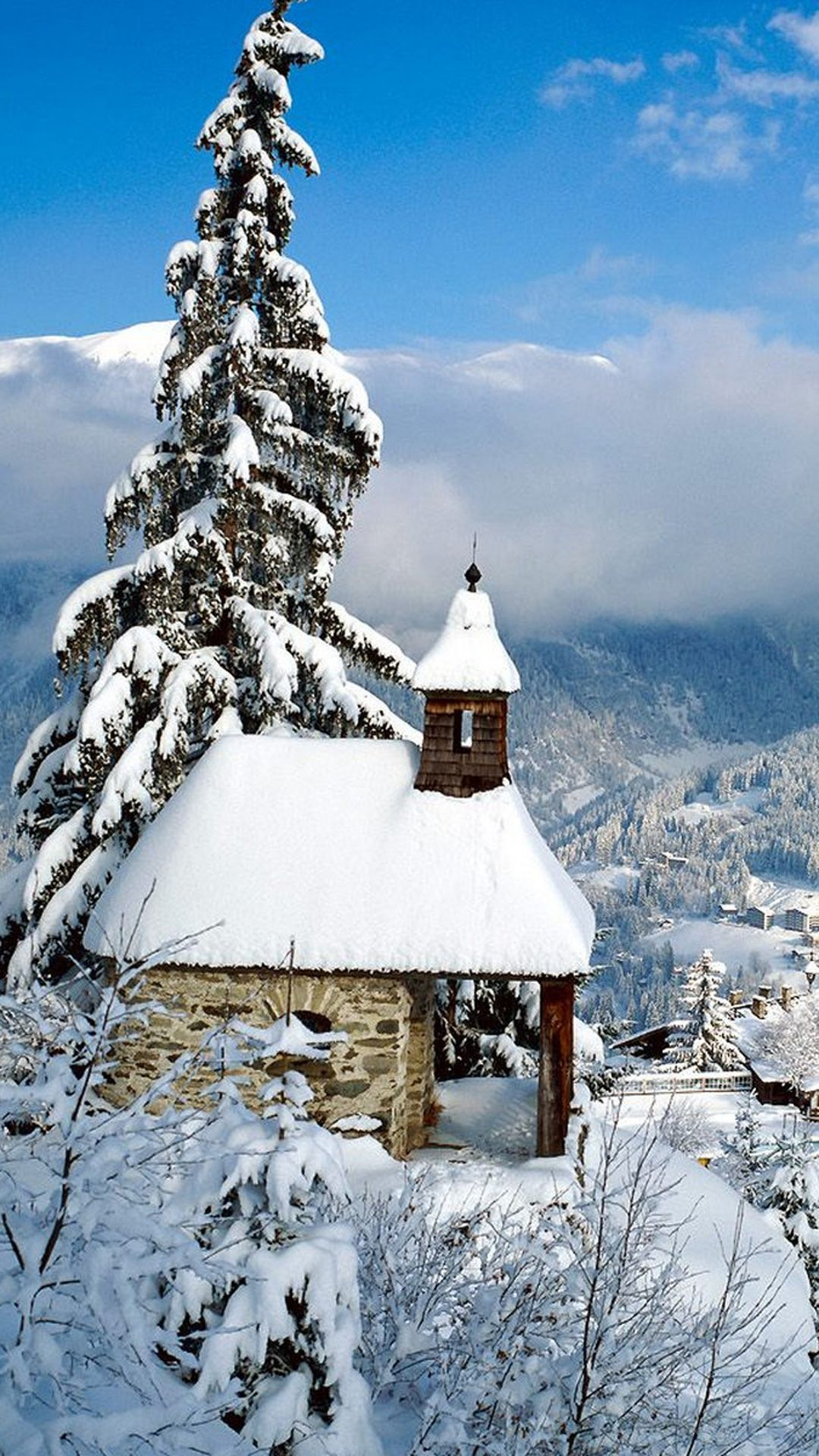 1080x1920 Nature White Snowy House #iPhone #6 #plus #Wallpaper | Winter scenes, Winter landscape, Winter magic