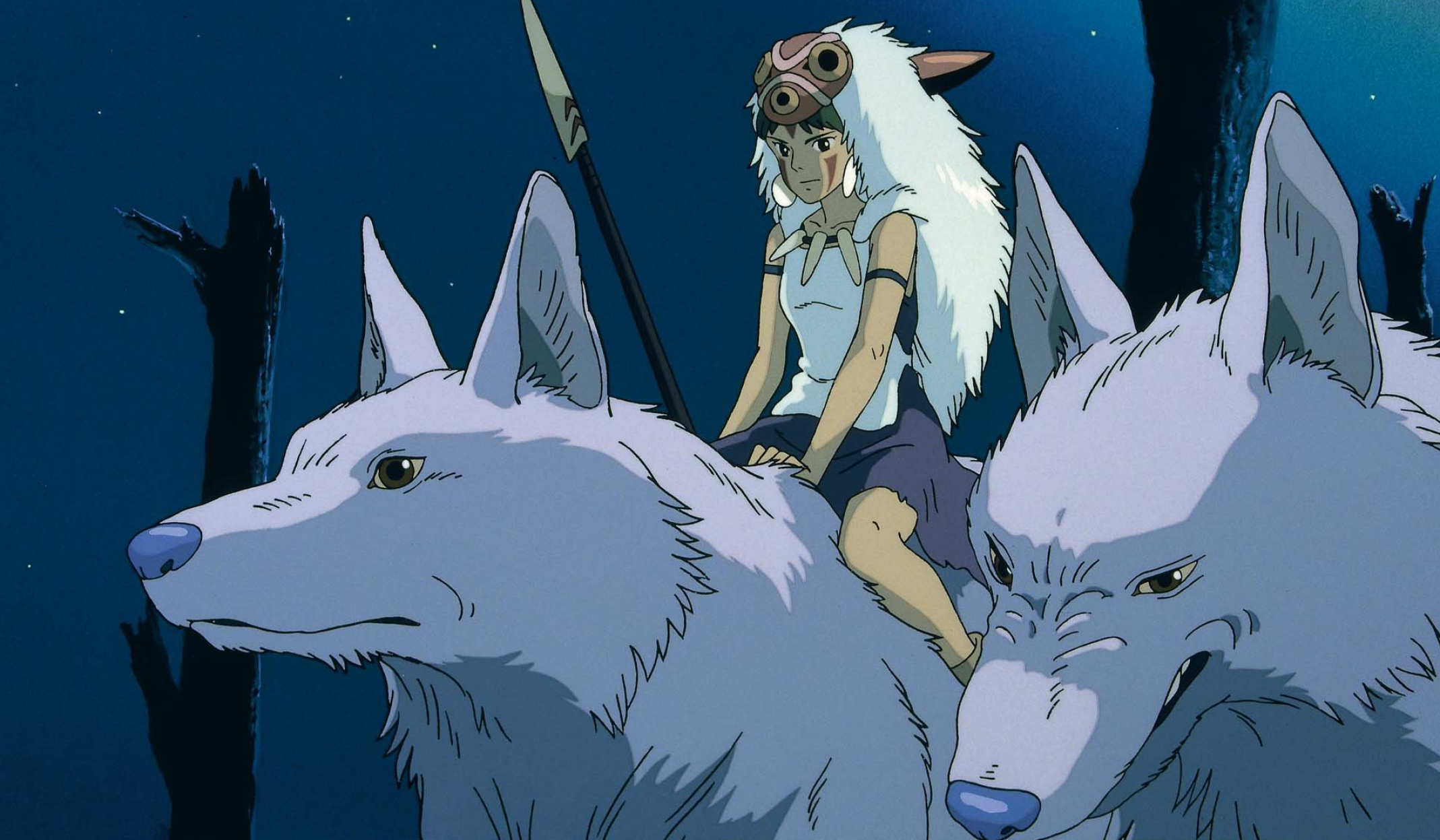2137x1247 Hayao Miyazaki Princess Mononoke Studio Ghibli anime spears wolves San (Princess Mononoke) wallpaper | | 280829