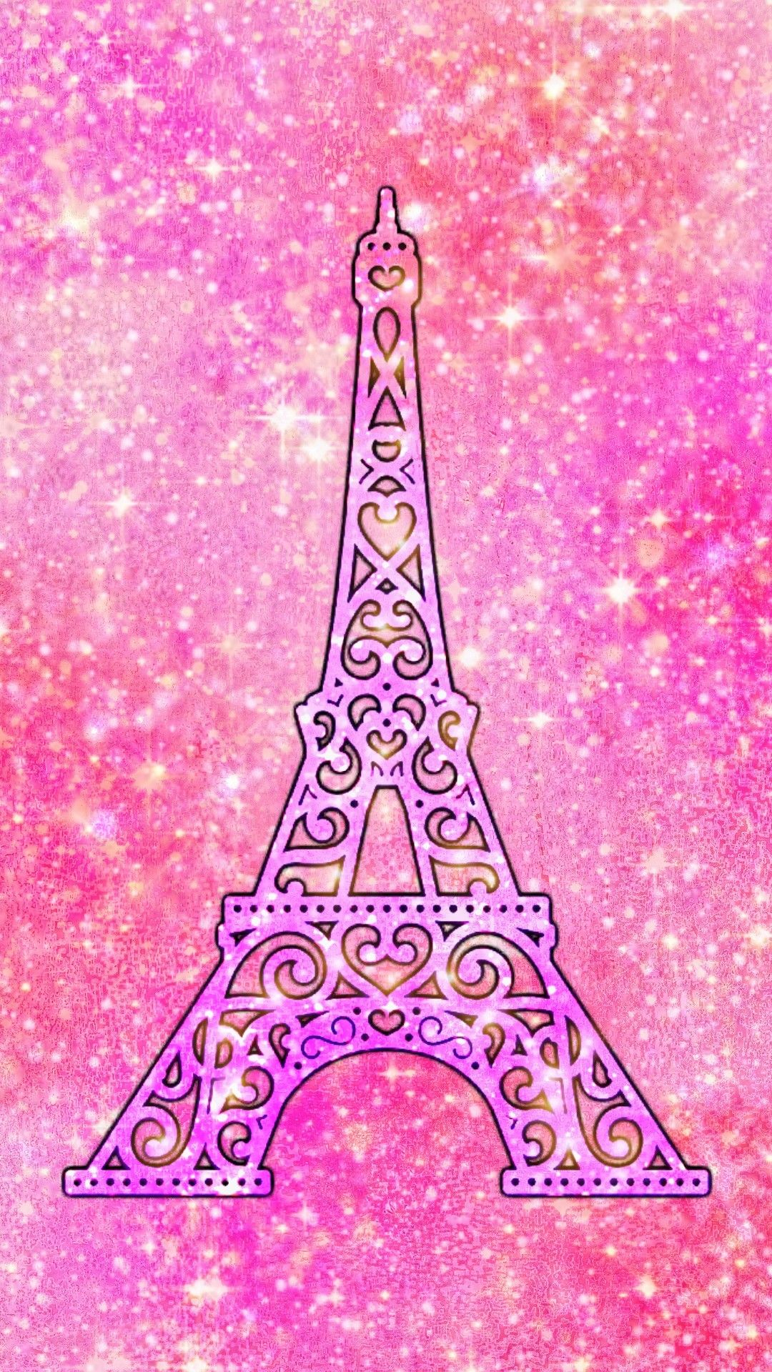 1080x1920 Pretty Pink Paris,made by me #paris #pink #wallpapers #glitter #sparkles #backgrounds #eiffeltower | Fondos