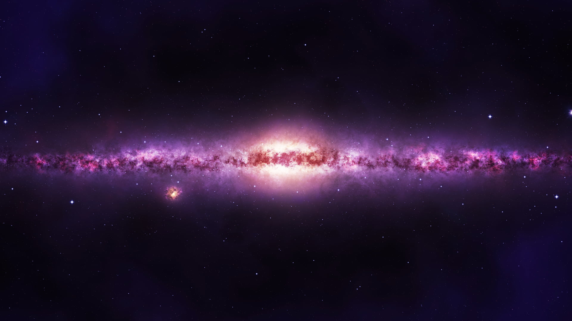 1920x1080 Purple and red supernova digital wallpaper, stars, space, planet, galaxy HD wallpaper