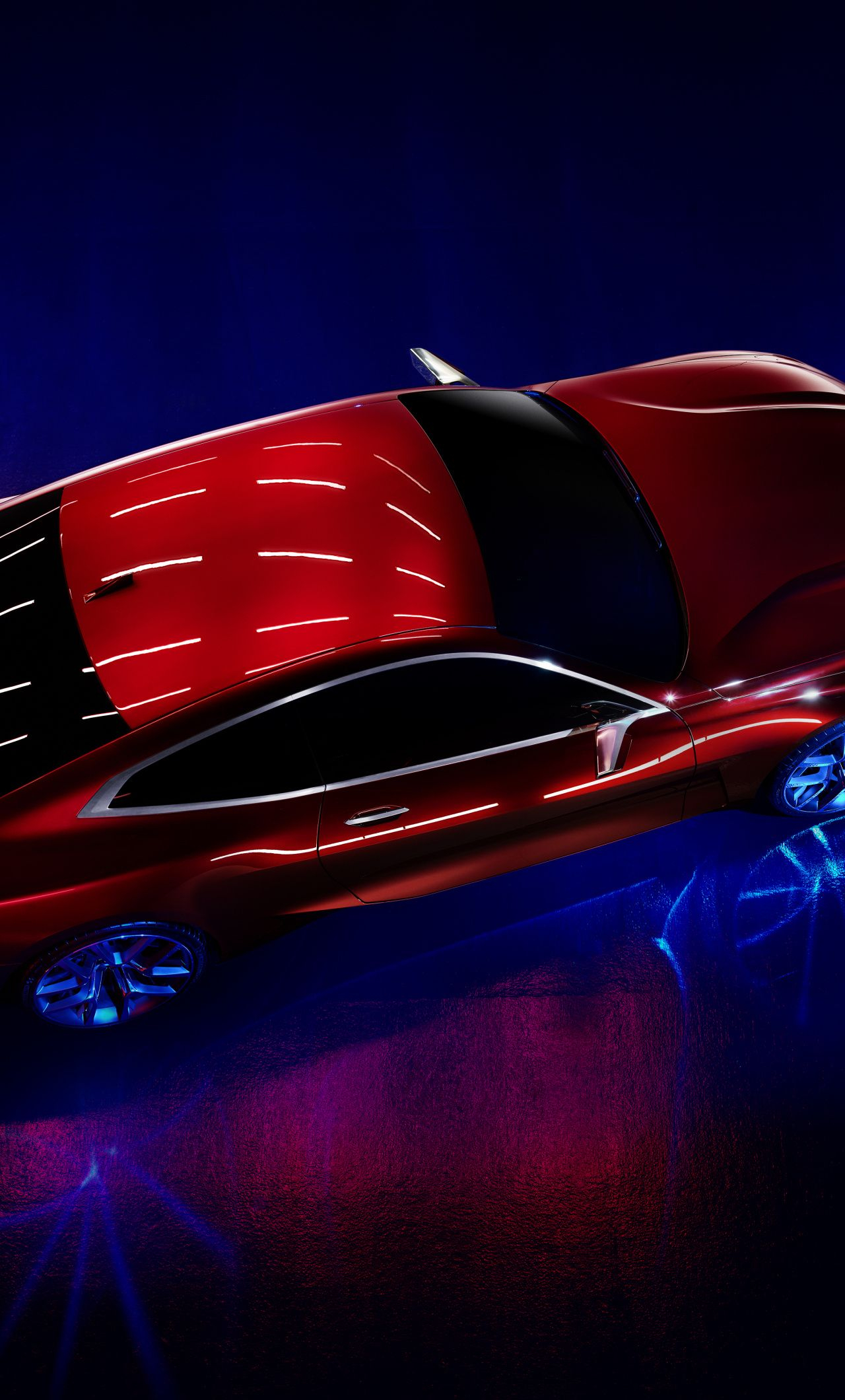 1280x2120 Top-view, BMW concept 4, red car wallpaper | Bmw concept, Car wallpapers, Red car