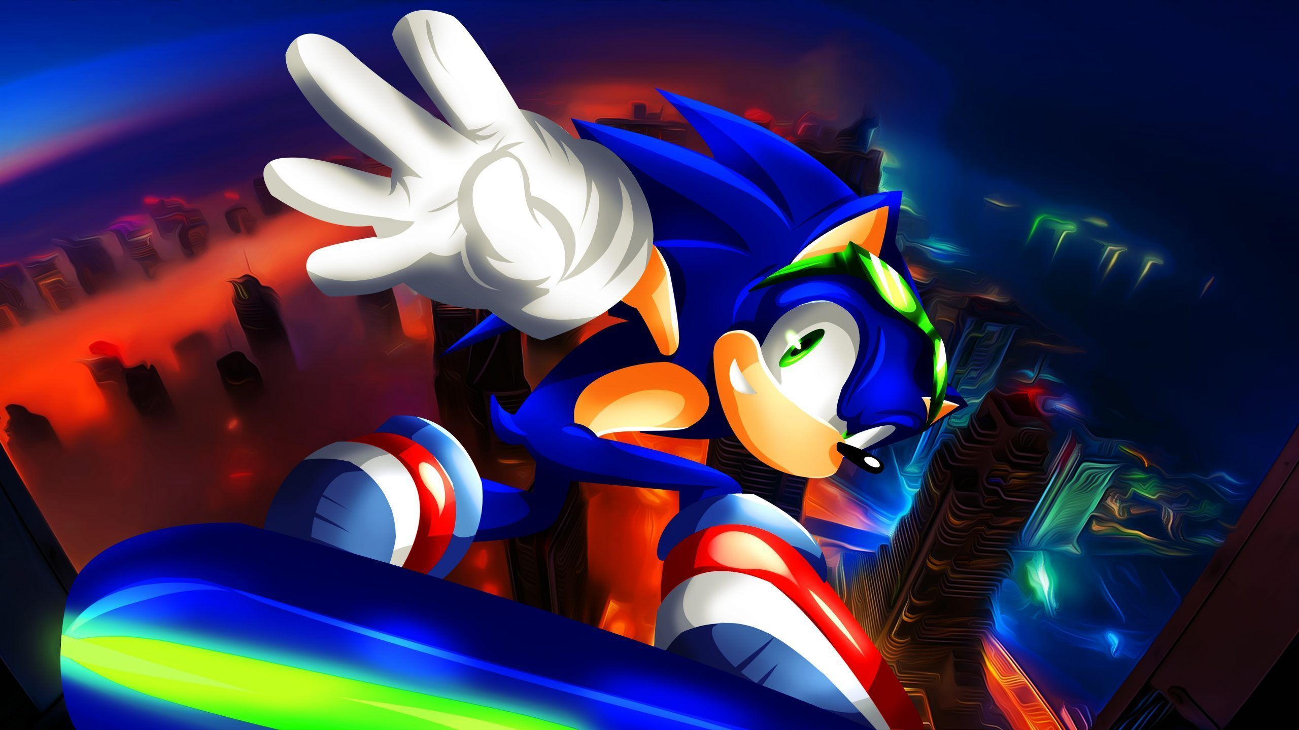 2560x1440 Desktop Sonic Wallpaper Discover more Animations, Blue, Character, Game Series, Sonic wallpaper. ;&#128;&brvbar; in 2022 | Sonic, Art invitation, Sonic and amy