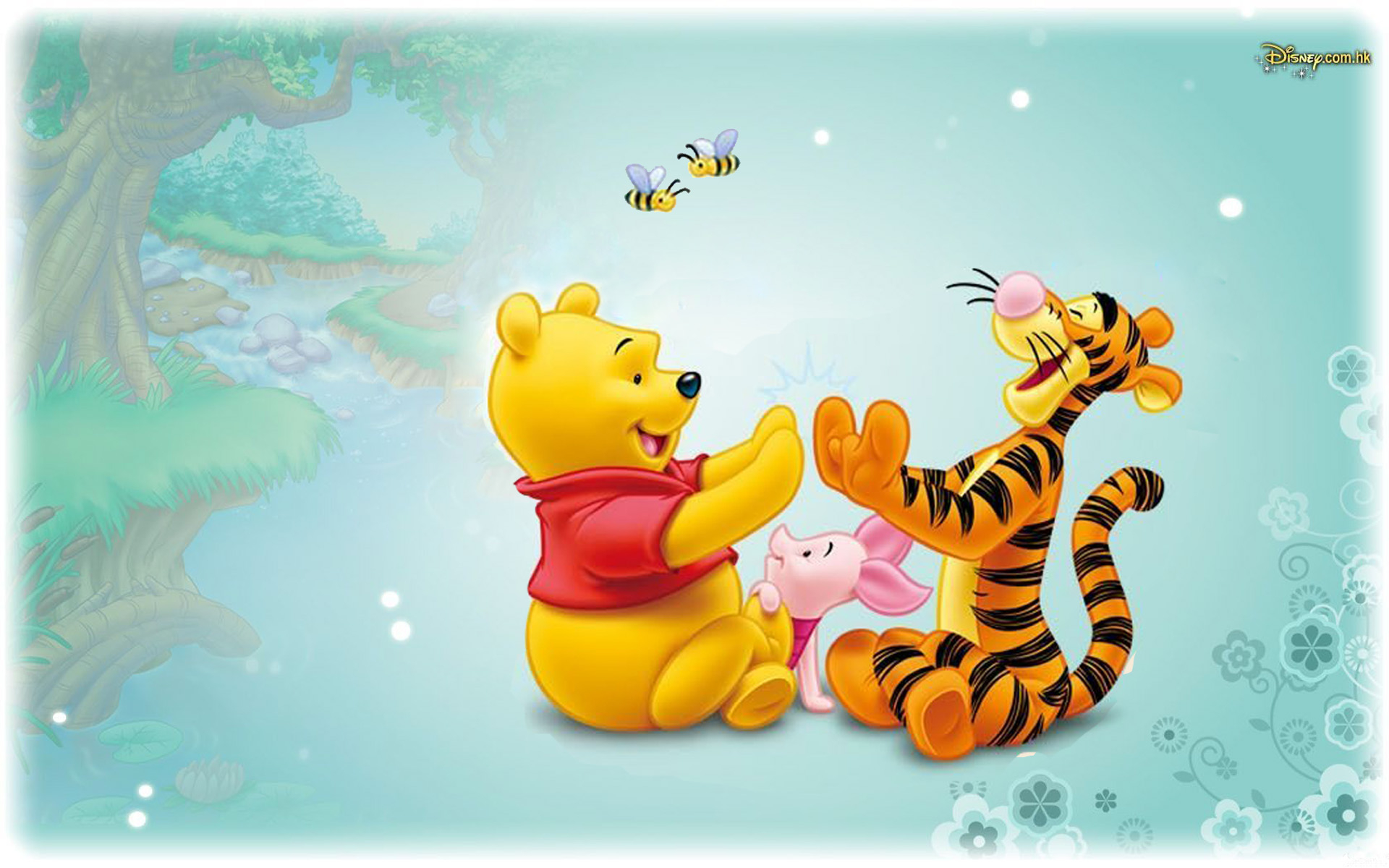 1920x1200 Tigger Piglet And Winnie The Pooh Baby Cartoon Disney Hd Wallpaper :