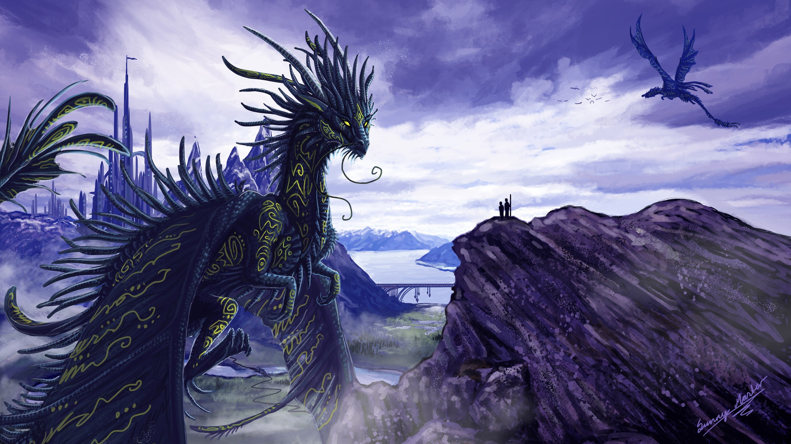 2560x1440 Dragon fantasy creatures beautiful mythical creatures wallpaper | | 1412058