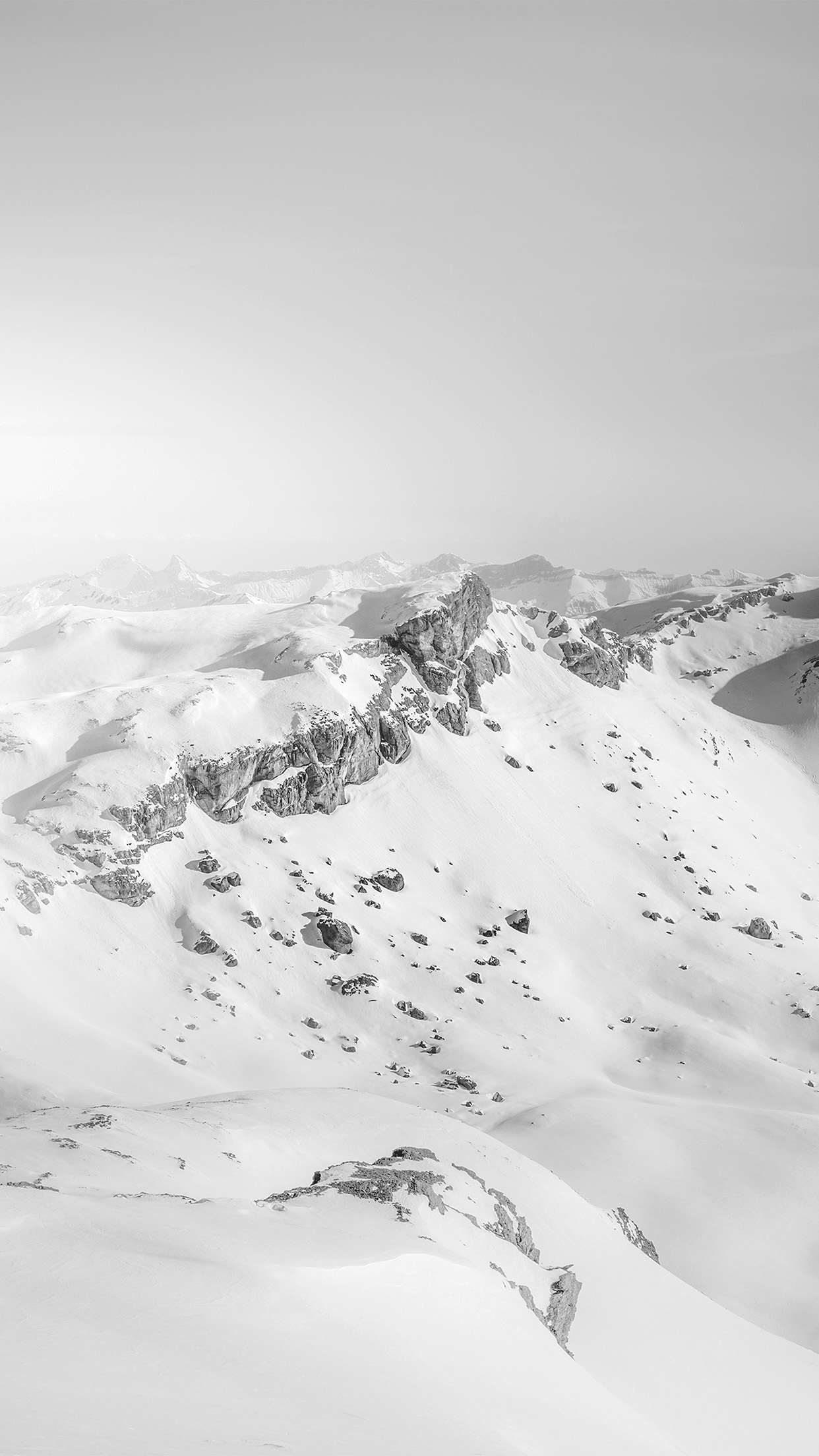 1242x2208 | iPhone11 wallpaper | nr78-snow-mountainwinter-nature-bw-dark