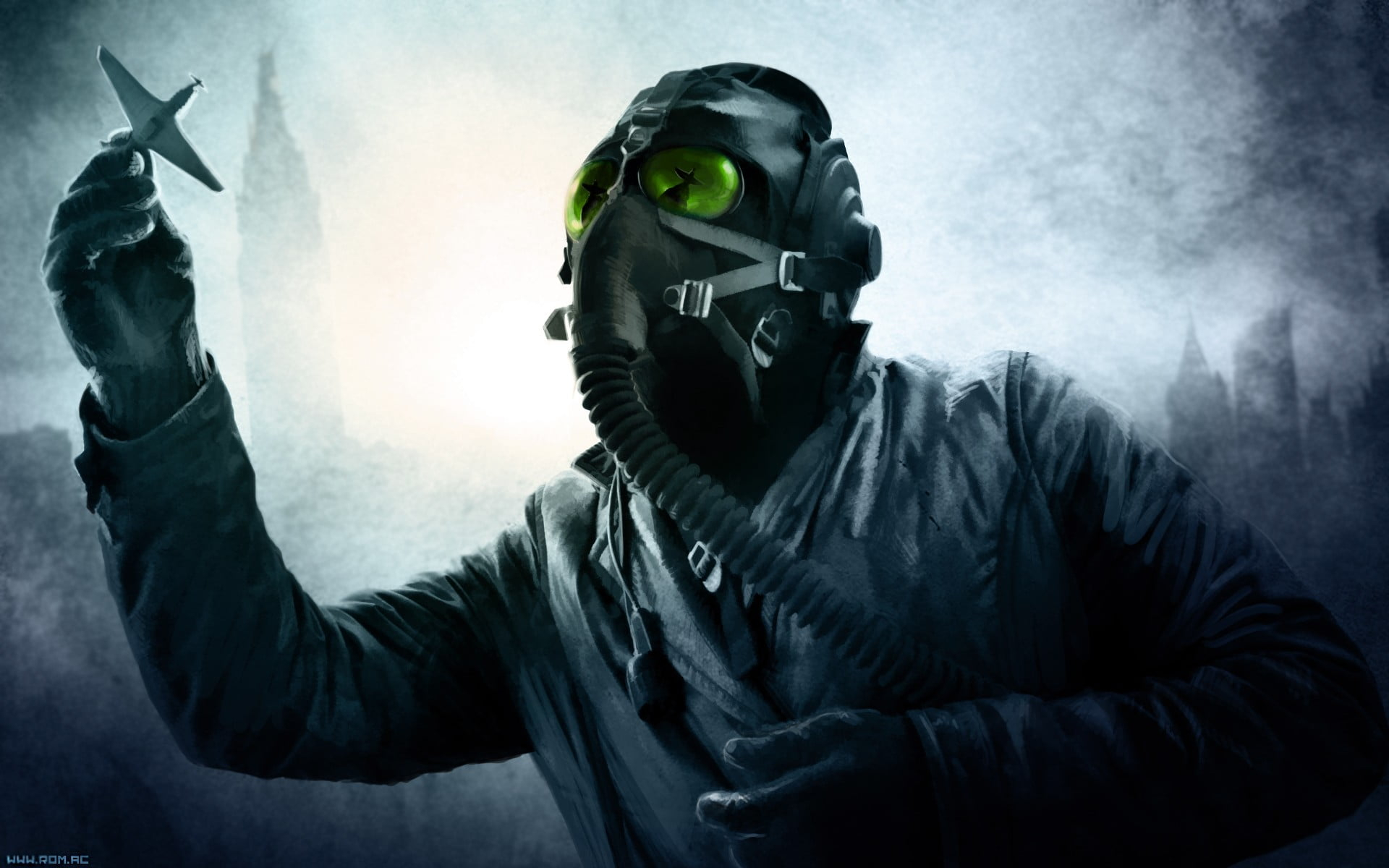 1920x1200 Tom Clancy's game wallpaper, Romantically Apocalyptic , Vitaly S Alexius, gas masks HD wallpaper