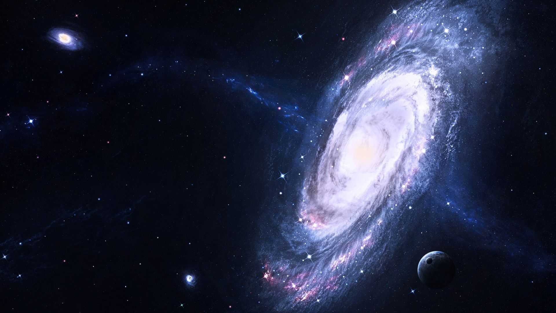 1920x1080 Desktop Wallpaper Spiral Galaxy In Space, Hd Image, Picture, Background, Vy7azp