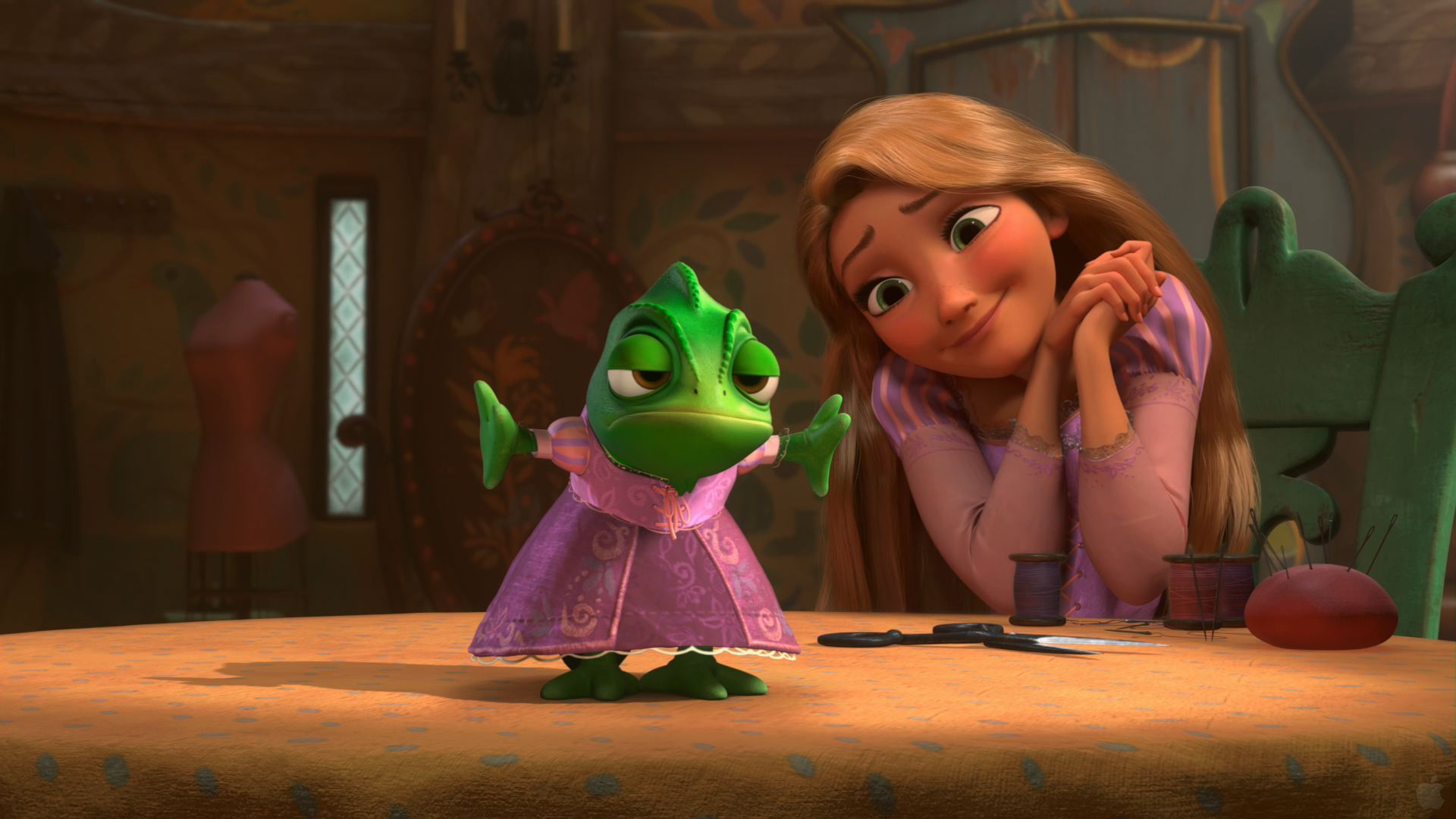 1920x1080 Pascal and Rapunzel from Tangled Desktop Wallpaper