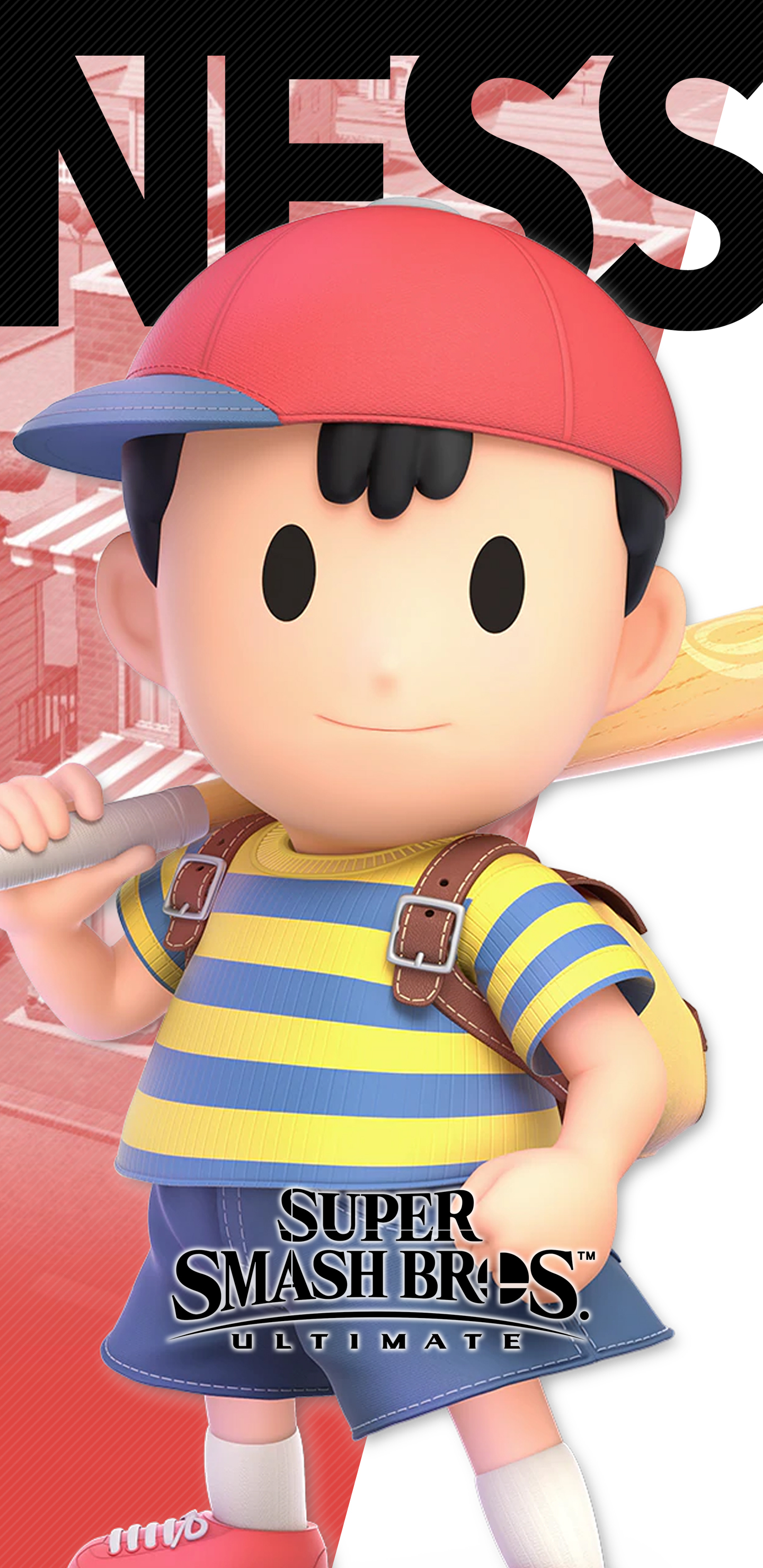 1440x2960 Super Smash Bros Ultimate Ness Wallpapers Cat with Monocle