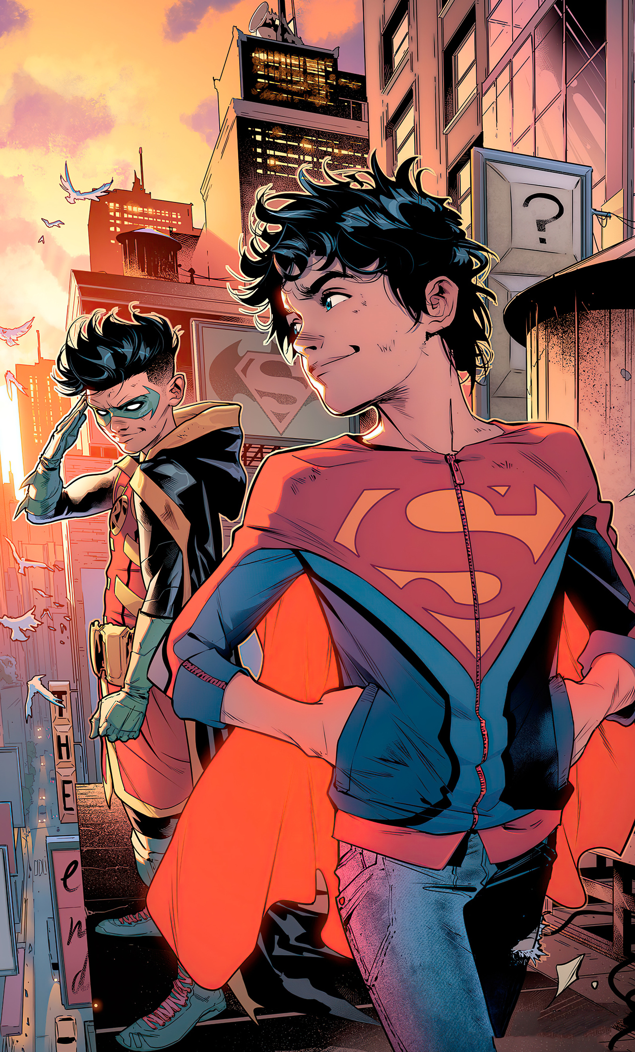 1280x2120 Robin And Superboy 4k iPhone 6+ HD 4k Wallpapers, Images, Backgrounds, Photos and Pictures