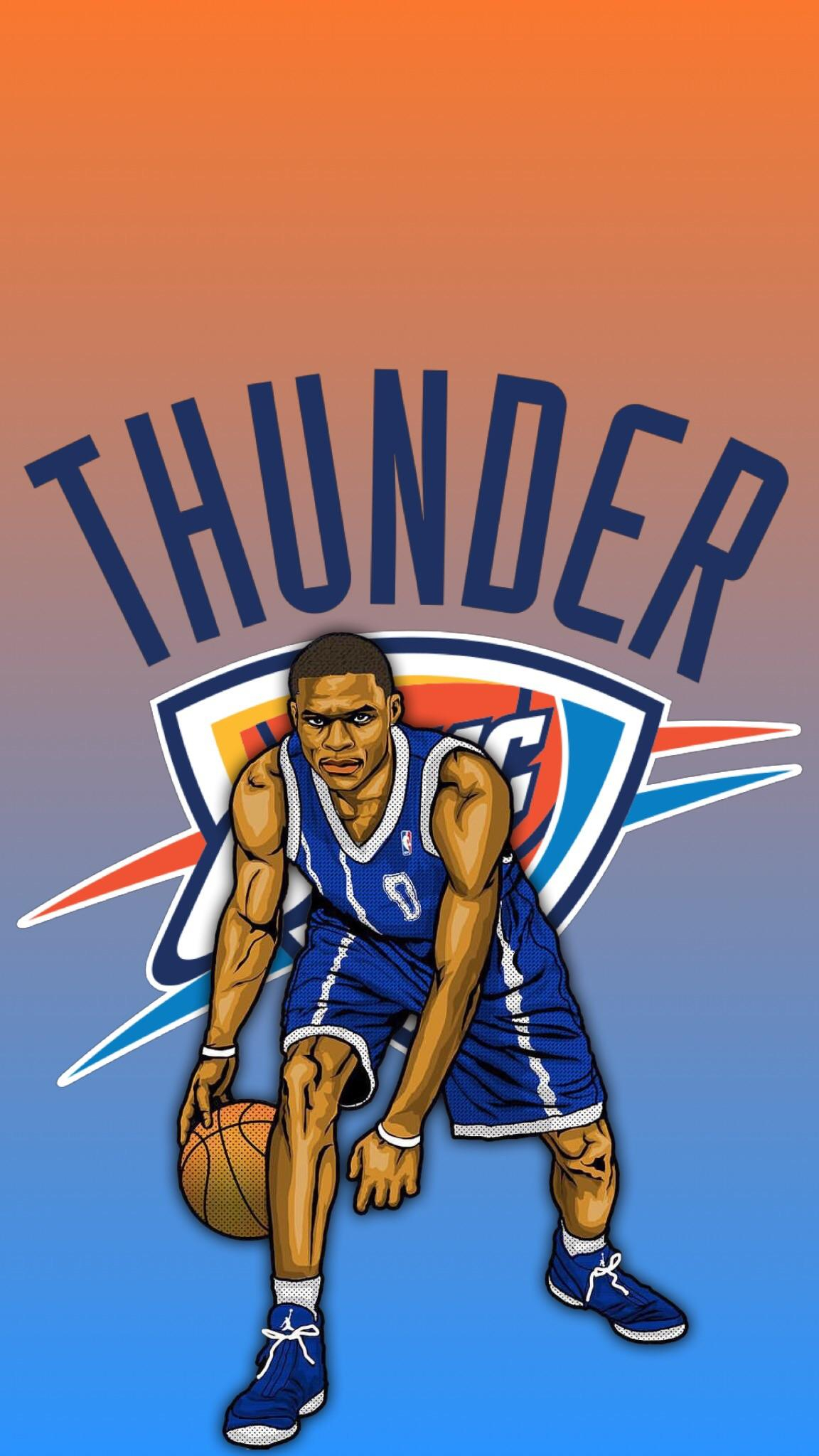 1152x2048 Made a Russell Westbrook wallpaper! : r/Thunder