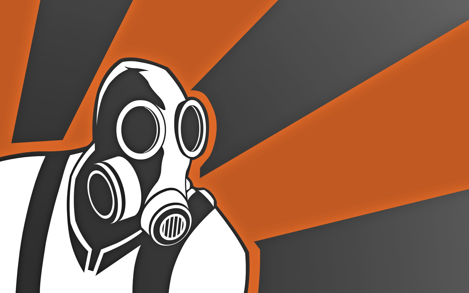 1920x1200 Black and white mask illustration, Team Fortress 2, humor, Pyro (character), video games HD wallpaper