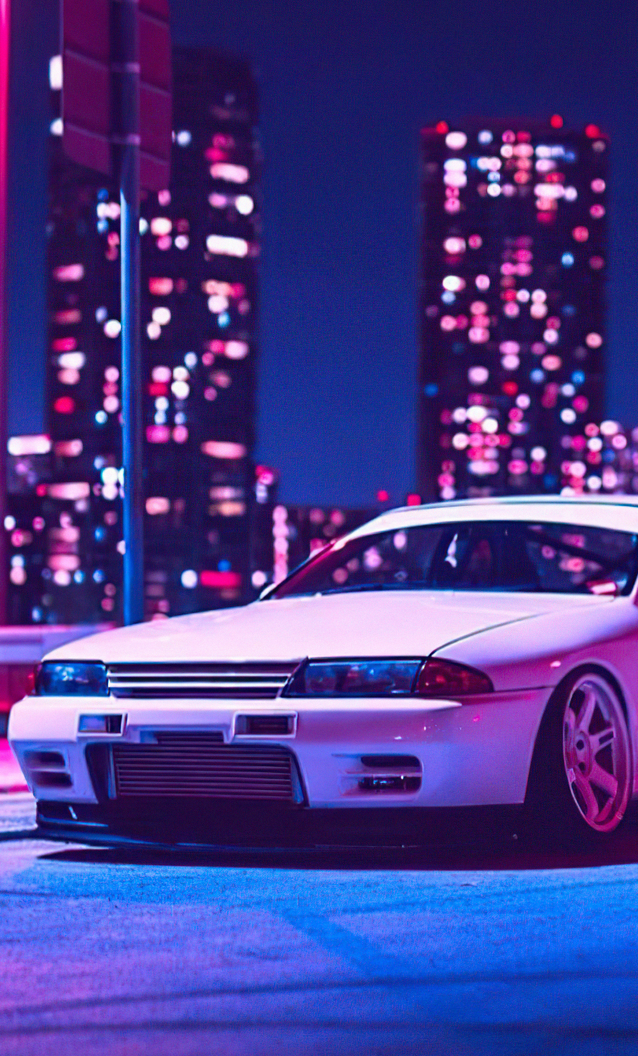 1280x2120 Nissan Skyline R32 Retrowave 4k iPhone 6+ HD 4k Wallpapers, Images, Backgrounds, Photos and Pictures